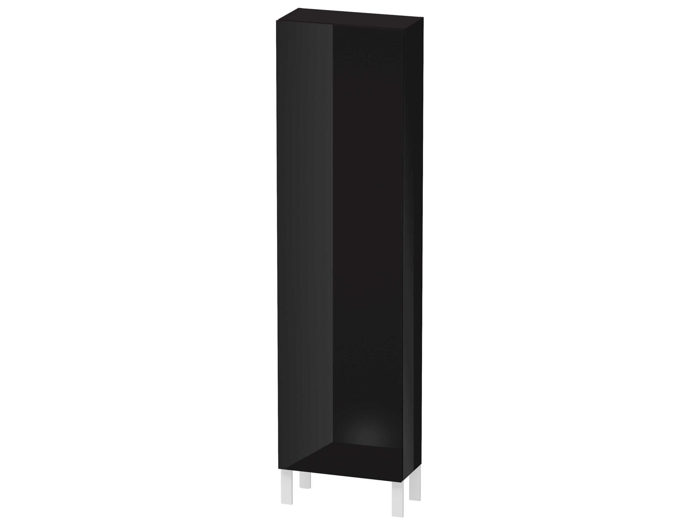 Duravit L-cube 20'' Black High Gloss Wall-Mounted Cabinet - Left-Hand Hinge
