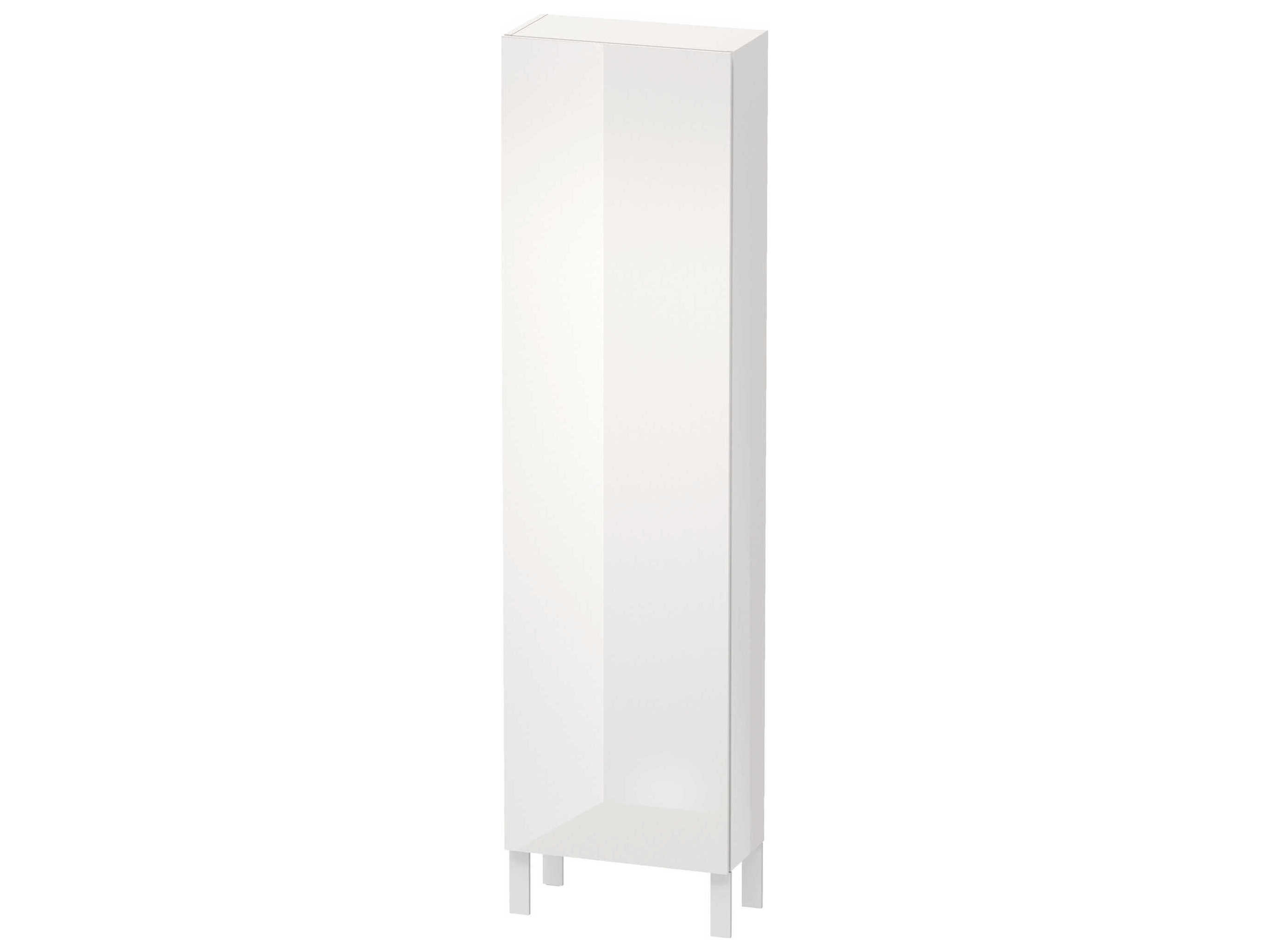 Duravit L-cube 20'' White High Gloss (Lacquer) Wall-Mounted Cabinet - Left-Hand Hinge