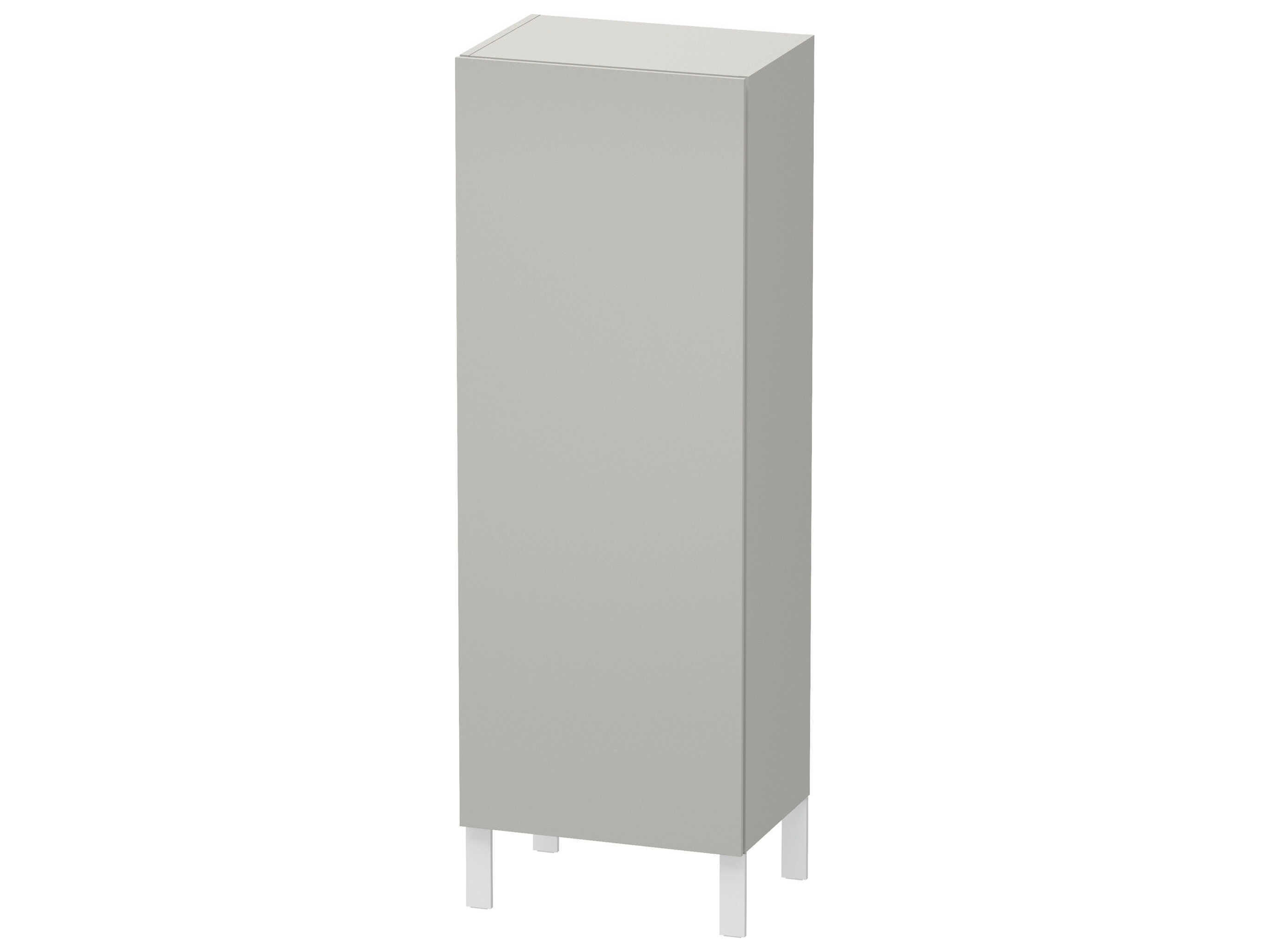 Duravit L-cube 20'' Concrete Gray Matt Wall-Mounted Cabinet - Left-Hand Hinge