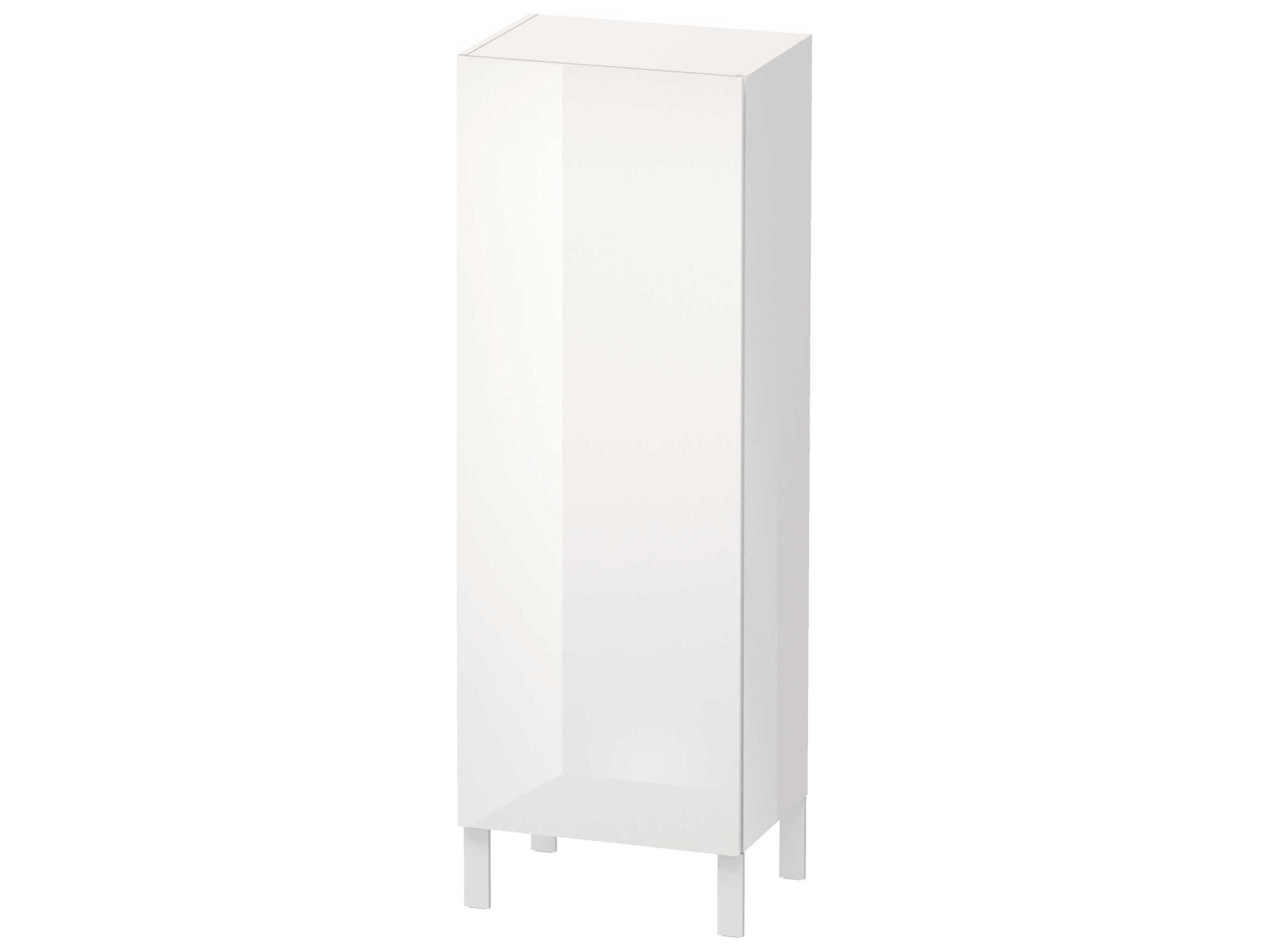 Duravit L-cube 20'' White High Gloss (Lacquer) Wall-Mounted Cabinet - Left-Hand Hinge