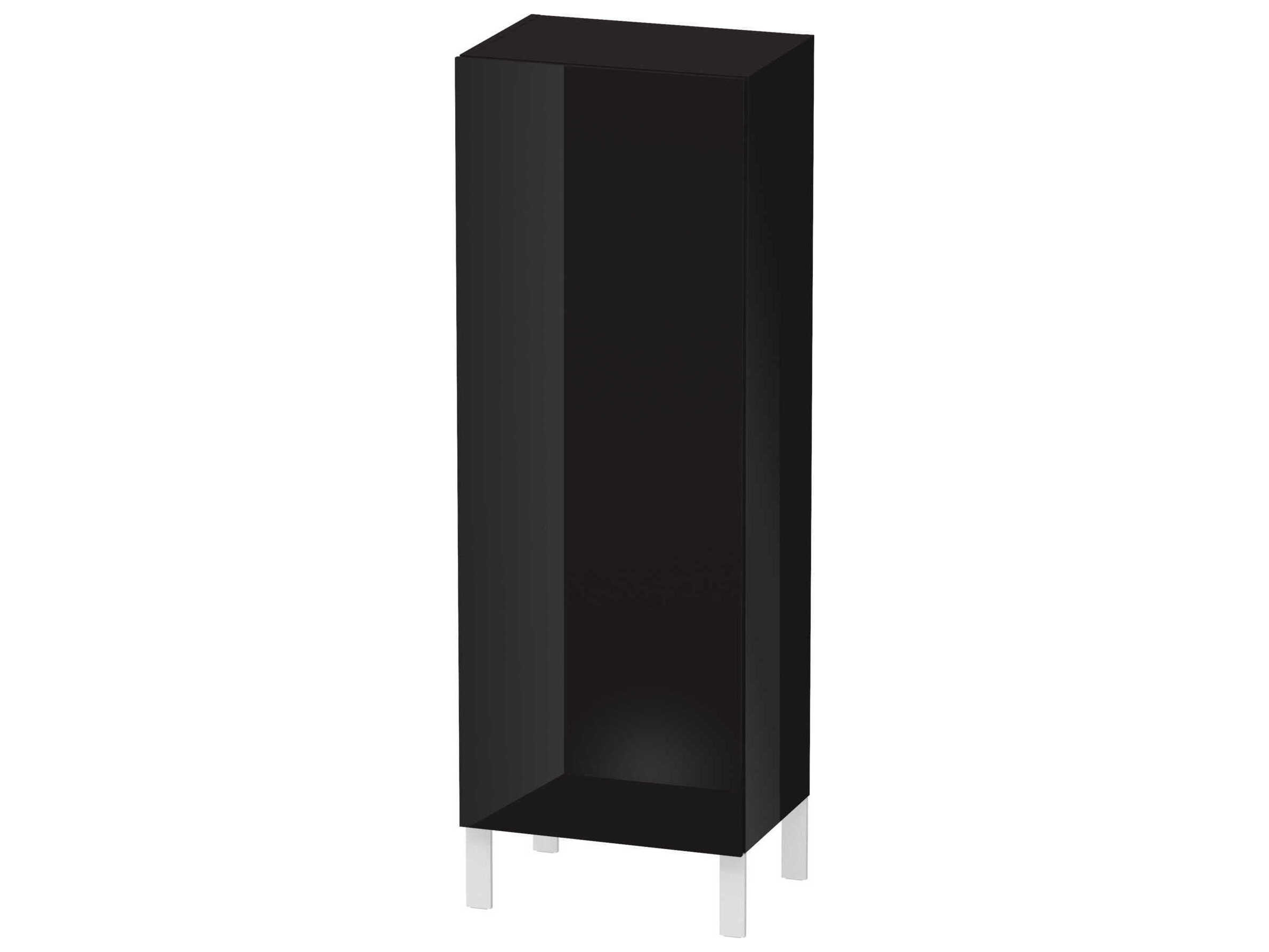 Duravit L-cube 20'' Black High Gloss Wall-Mounted Cabinet - Right-Hand Hinge
