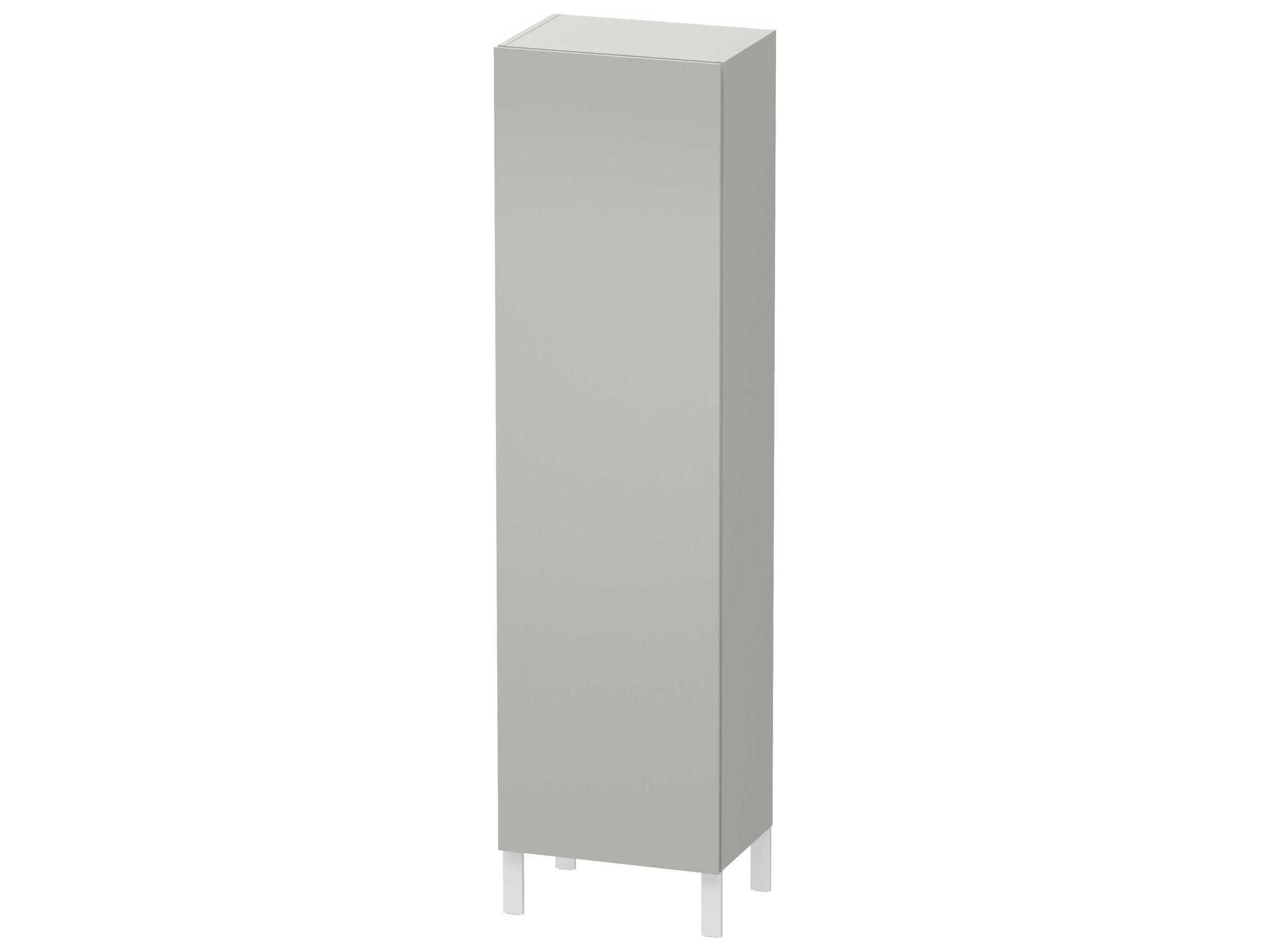 Duravit L-cube 20'' Concrete Gray Matt Wall-Mounted Cabinet - Left-Hand Hinge
