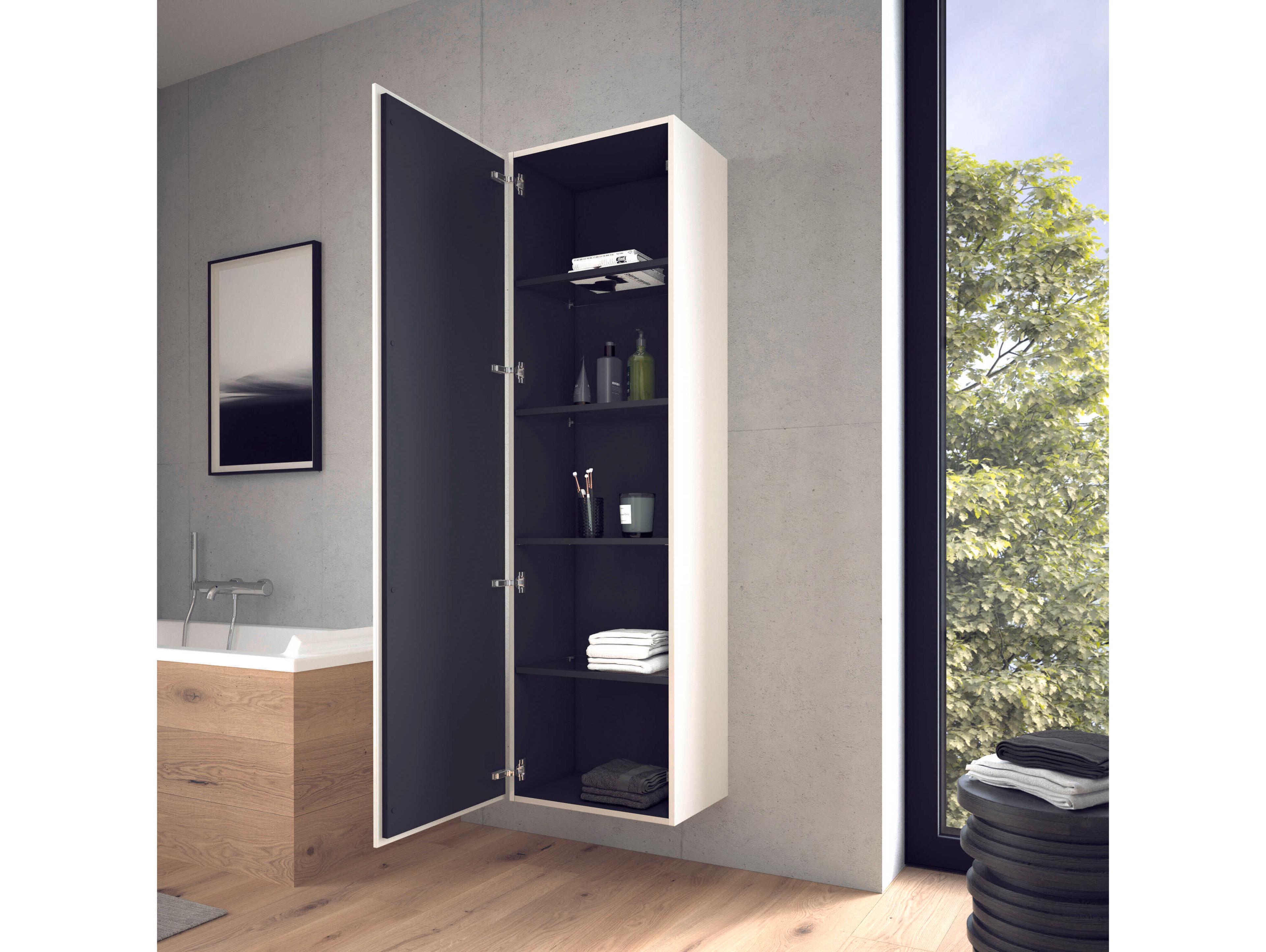 Duravit L-cube 20'' White High Gloss Wall-Mounted Cabinet - Left-Hand Hinge