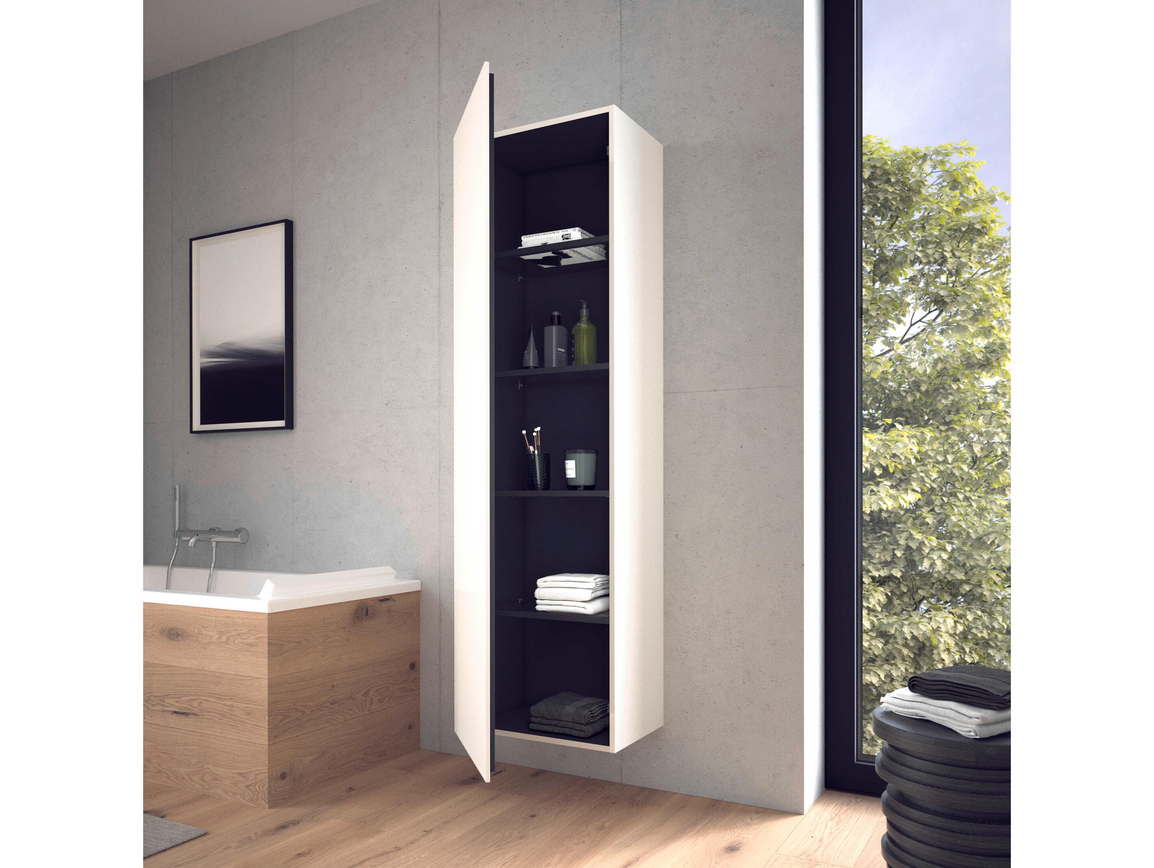 Duravit L-cube 20'' White High Gloss Wall-Mounted Cabinet - Left-Hand Hinge