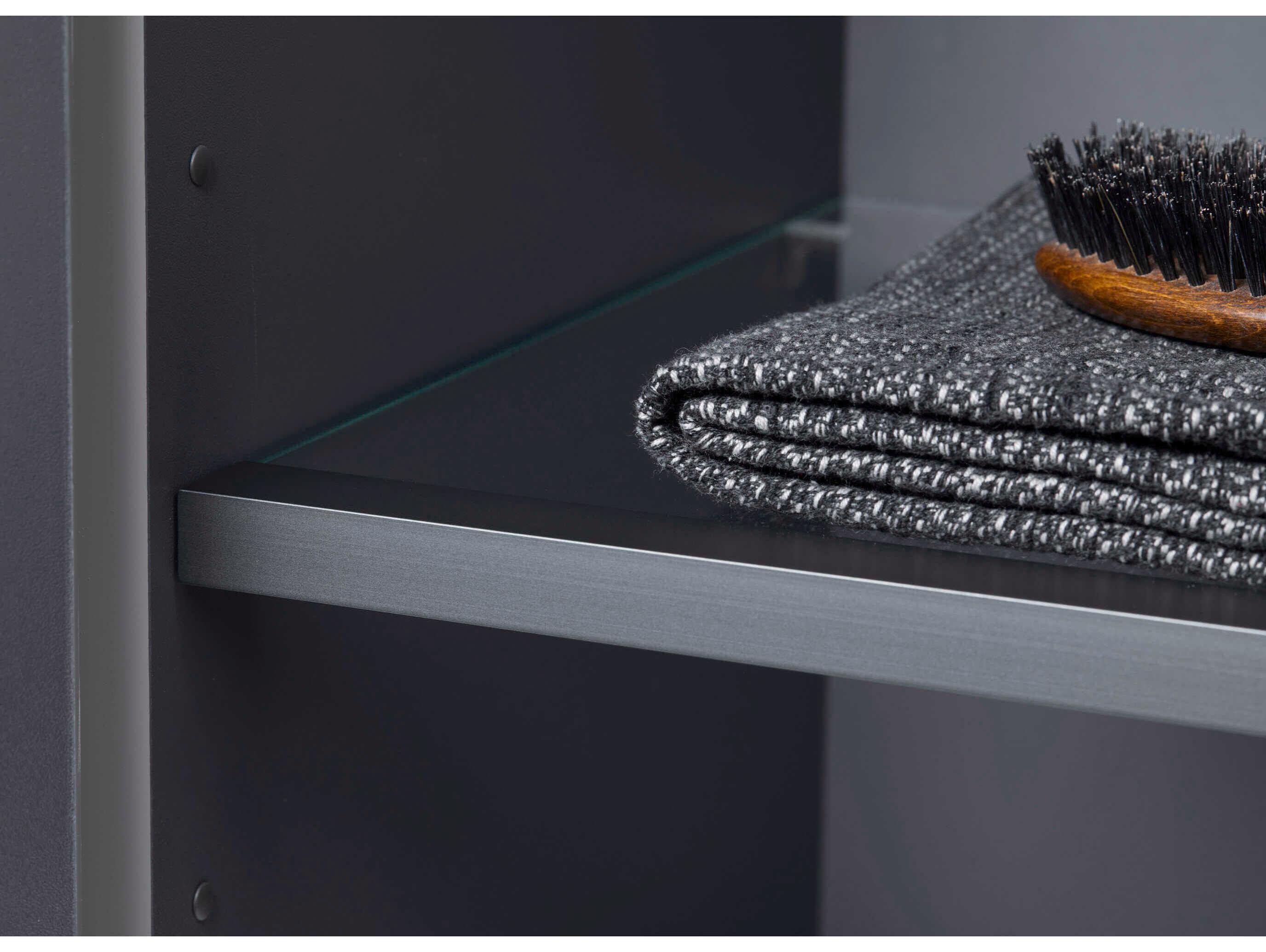 Duravit L-cube 20'' Black High Gloss Wall-Mounted Cabinet - Left-Hand Hinge