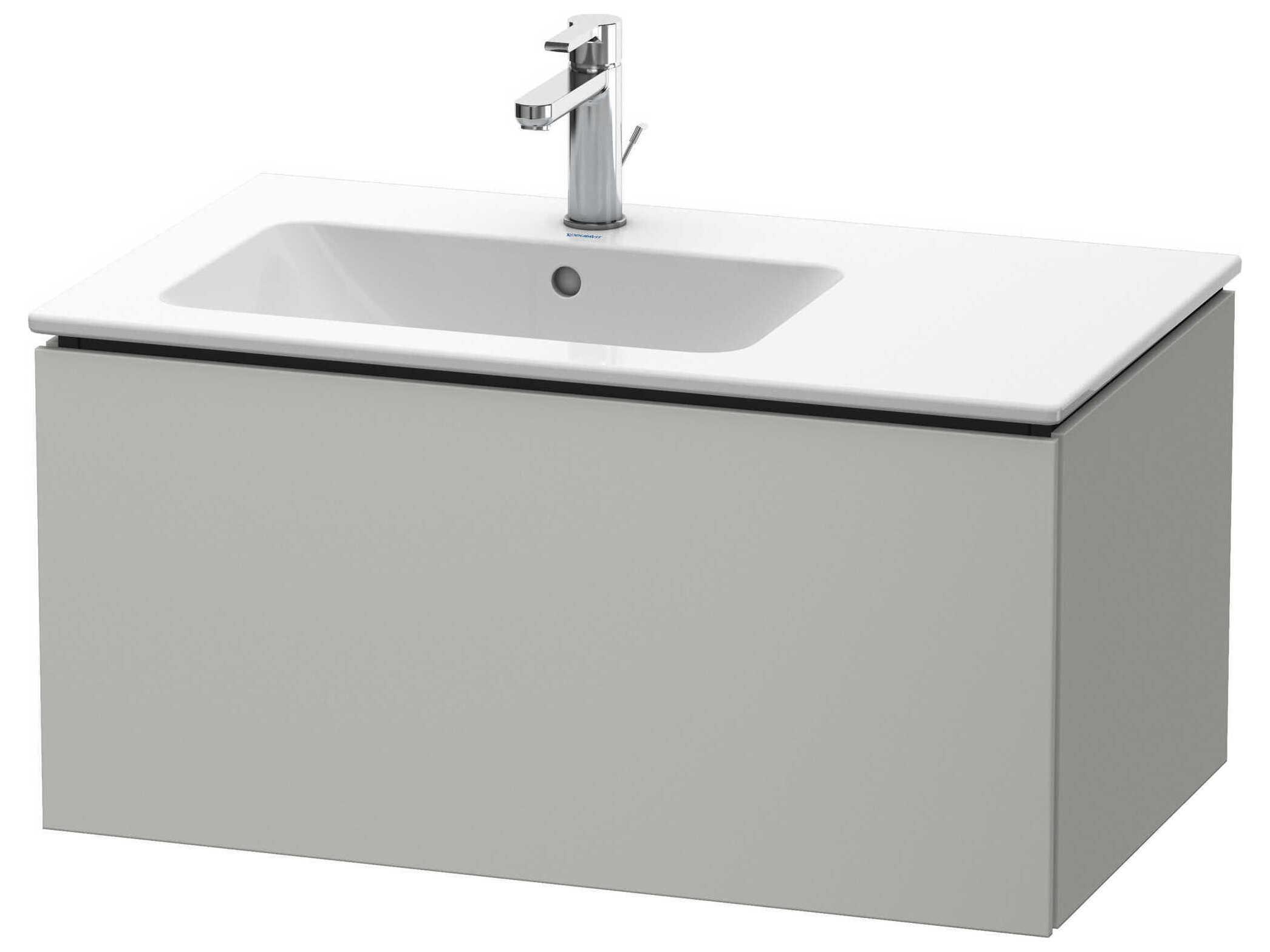 Duravit L-cube 32'' Concrete Gray Matt Wall-Mounted Vanity Unit