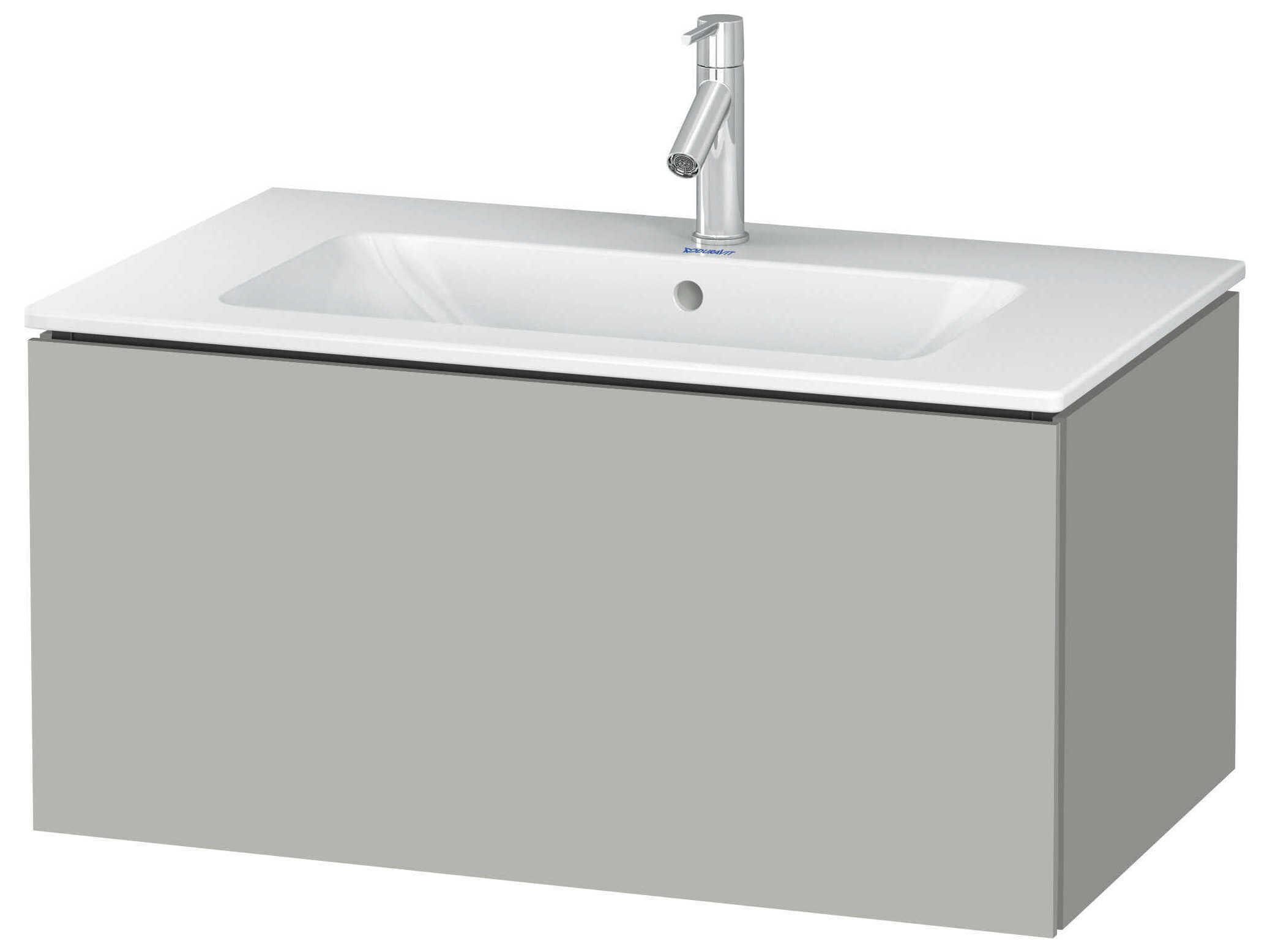 Duravit L-cube 32'' Concrete Gray Matt Wall-Mounted Vanity Unit