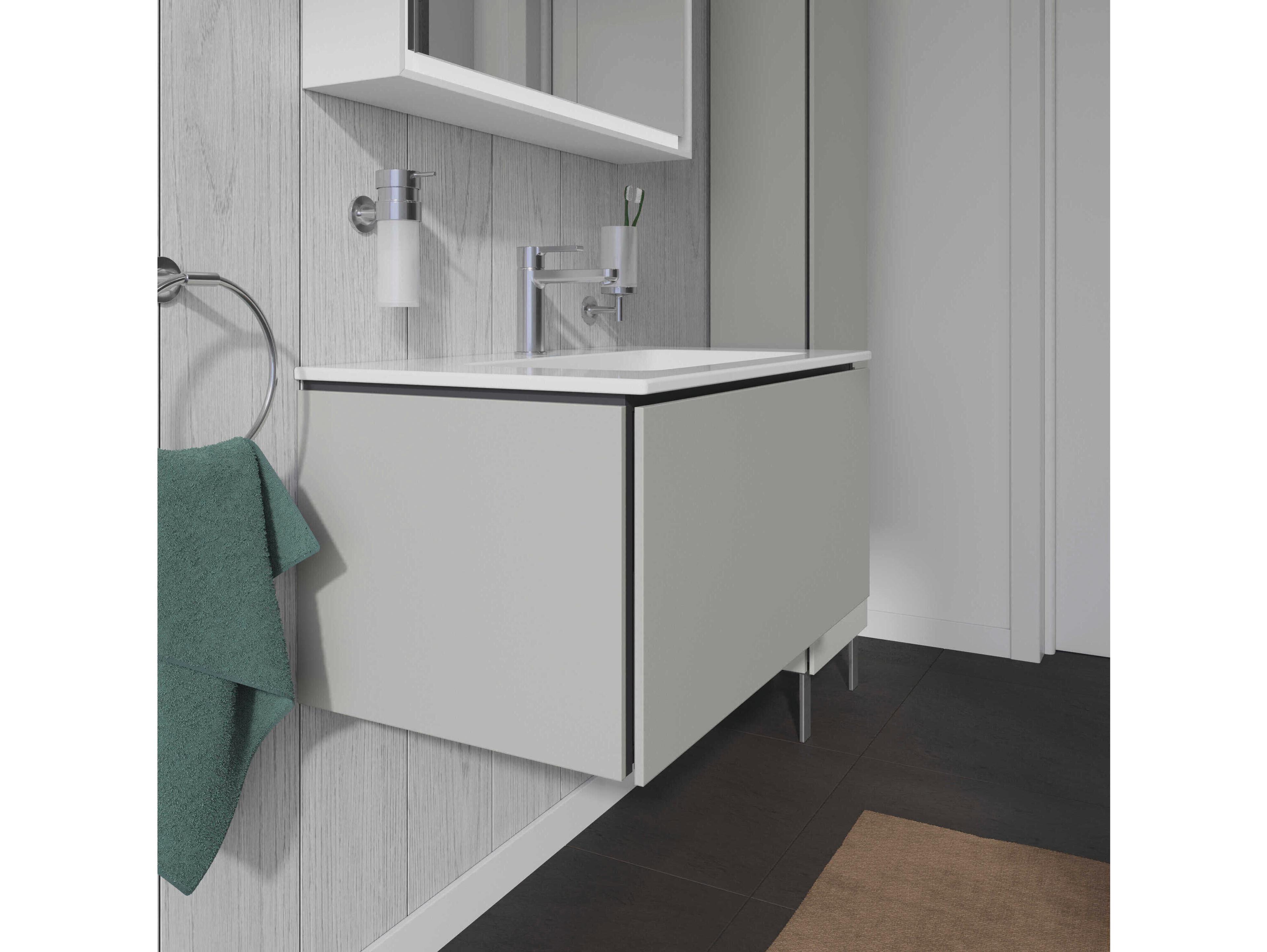 Duravit L-cube 32'' Concrete Gray Matt Wall-Mounted Vanity Unit