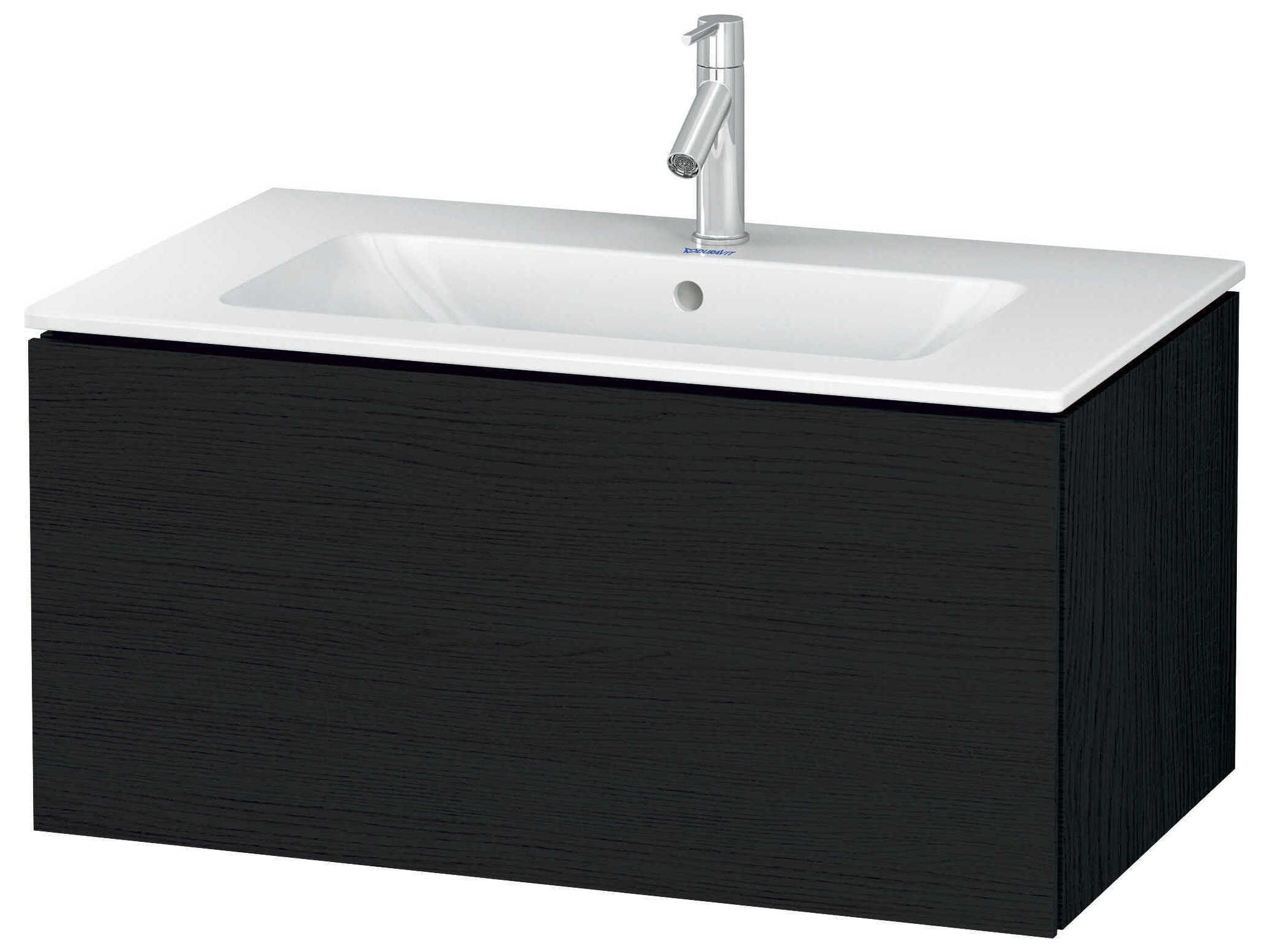 Duravit L-cube 32'' Black Oak Matt Wall-Mounted Vanity Unit