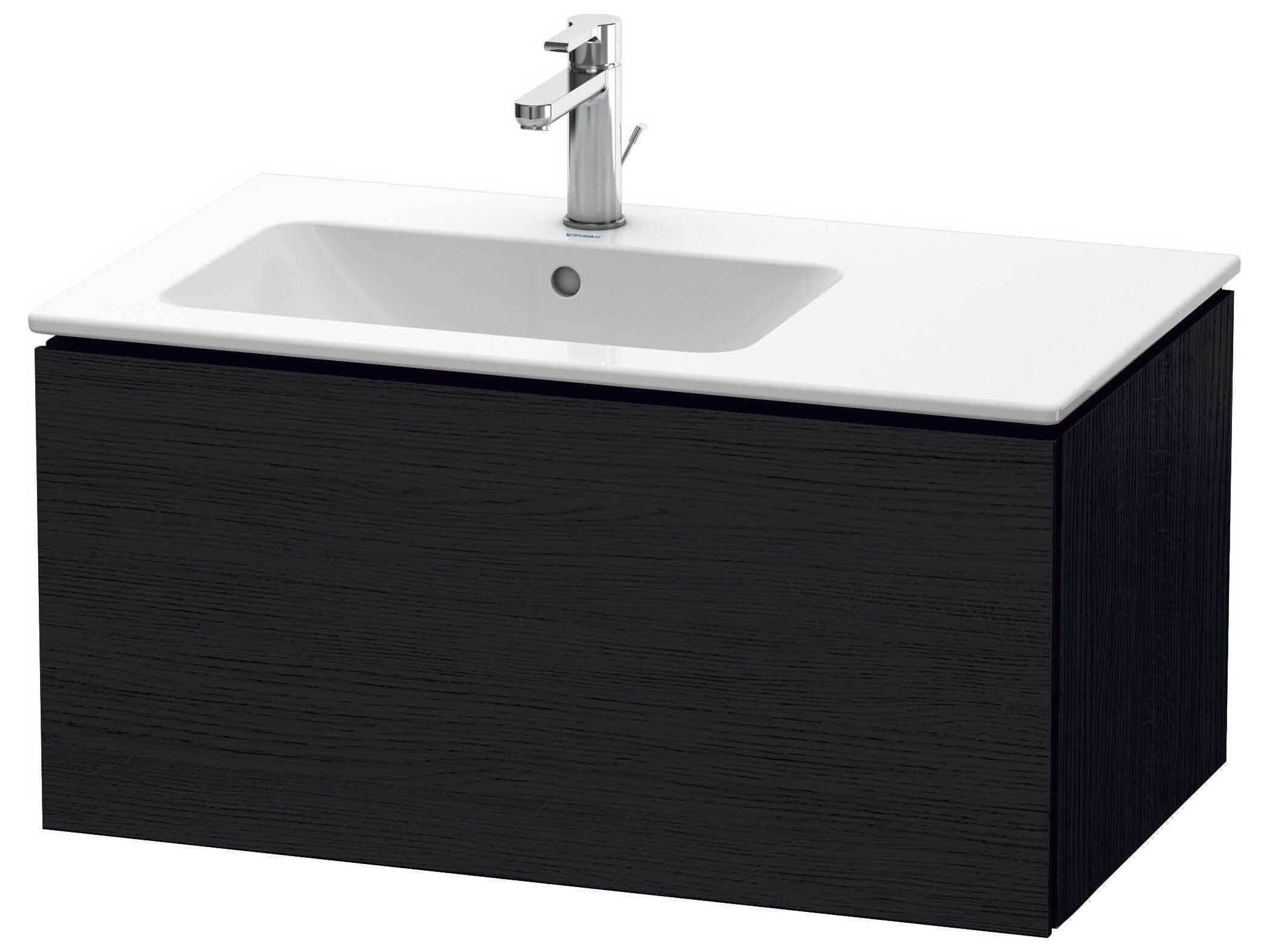 Duravit L-cube 32'' Black Oak Matt Wall-Mounted Vanity Unit