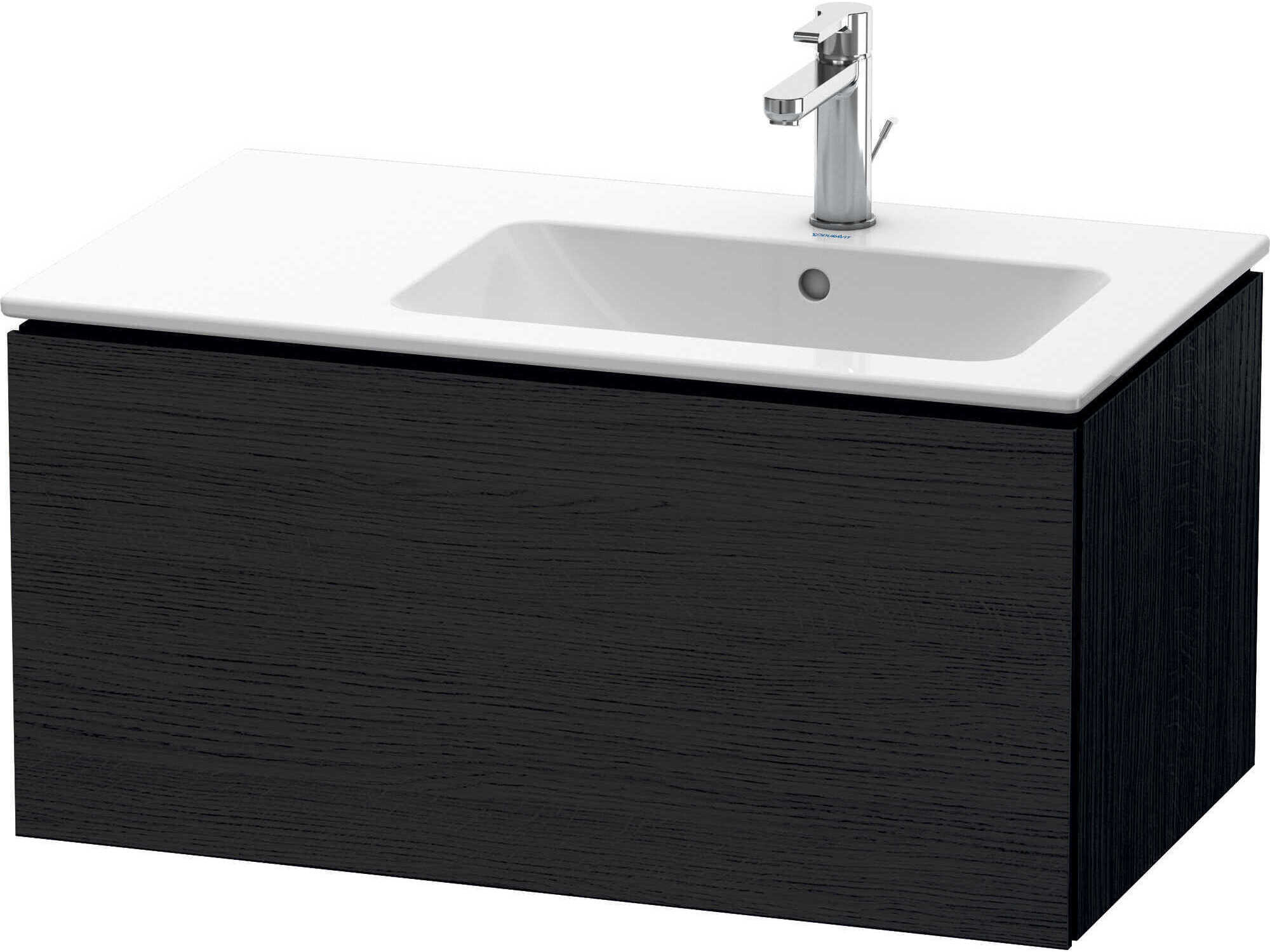 Duravit L-cube 32'' Black Oak Matt Wall-Mounted Vanity Unit