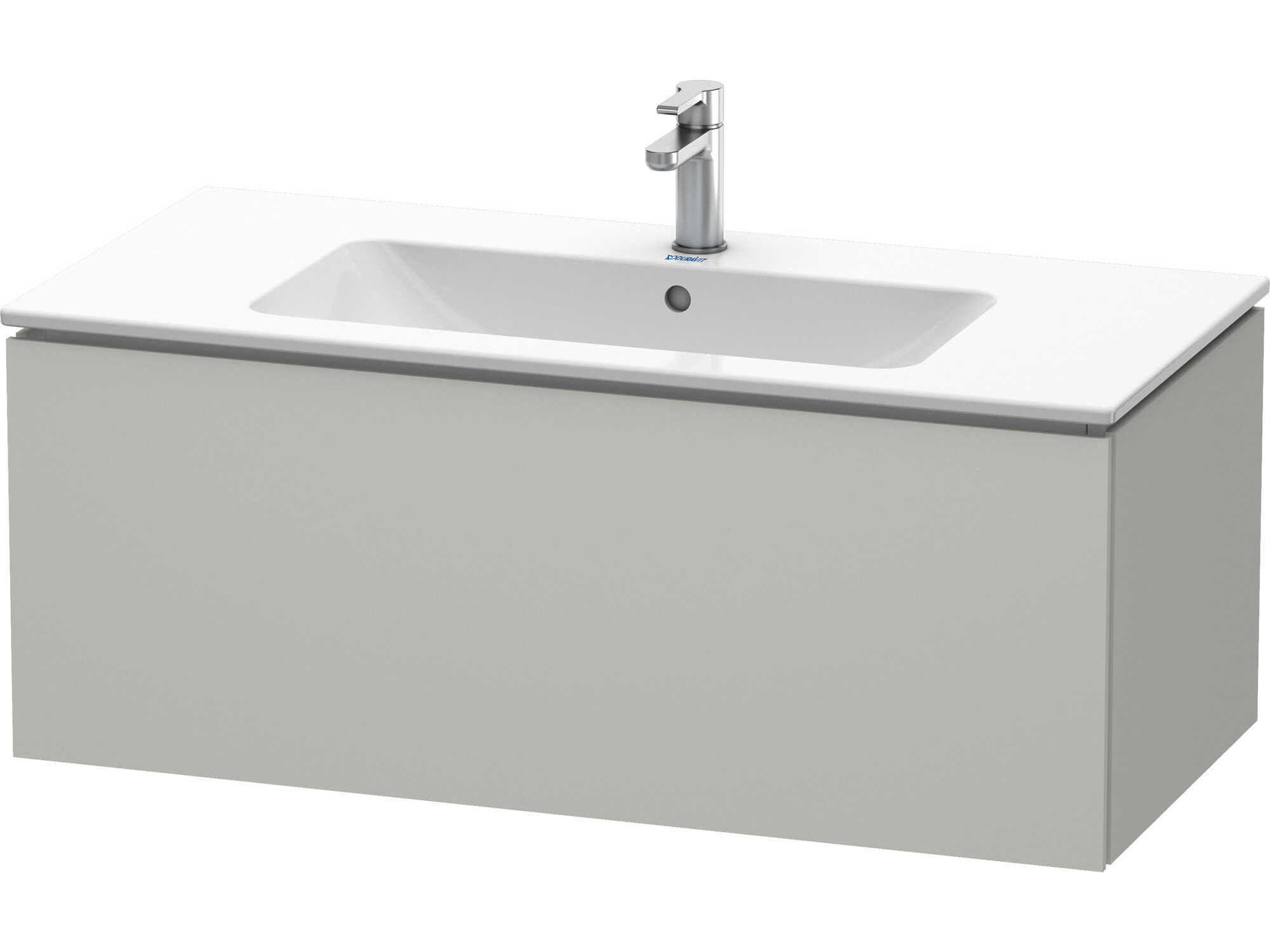 Duravit L-cube 40'' Concrete Gray Matt Wall-Mounted Vanity Unit