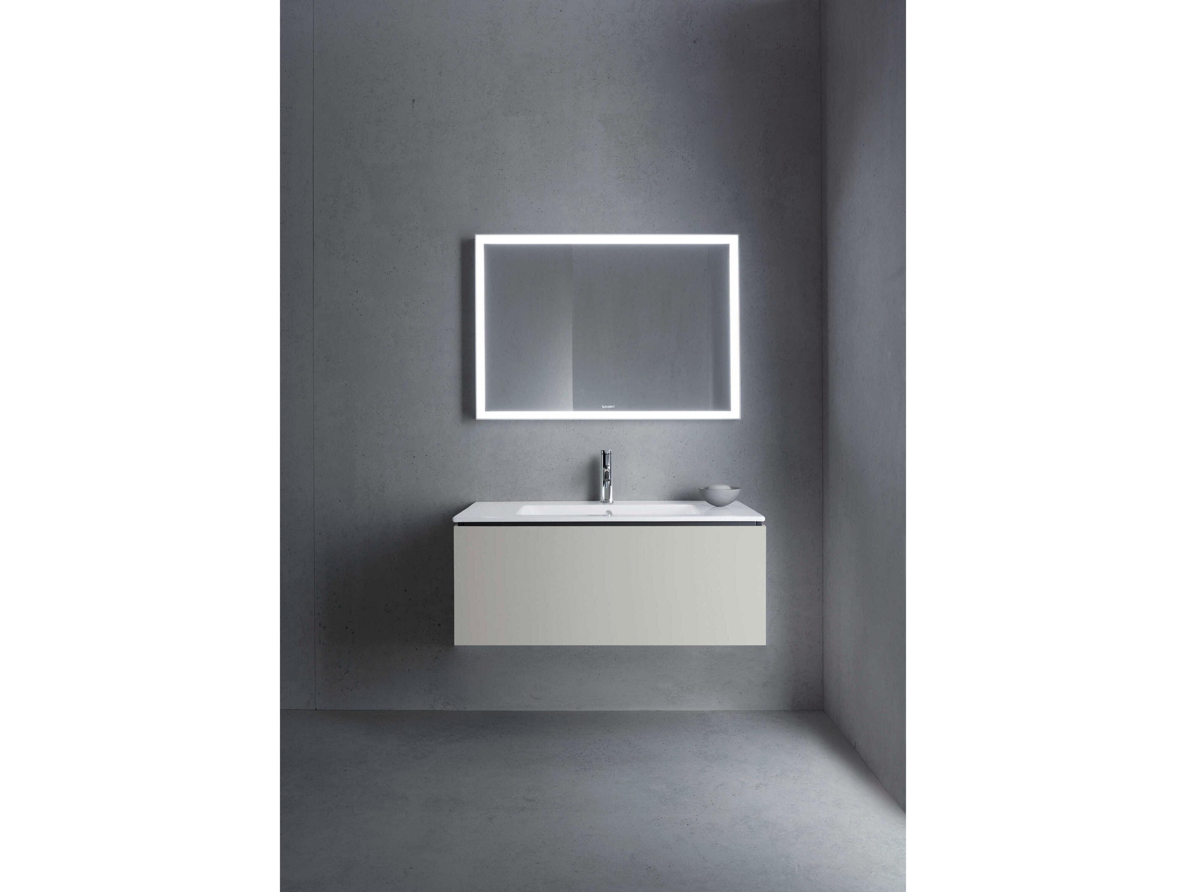 Duravit L-cube 40'' Concrete Gray Matt Wall-Mounted Vanity Unit