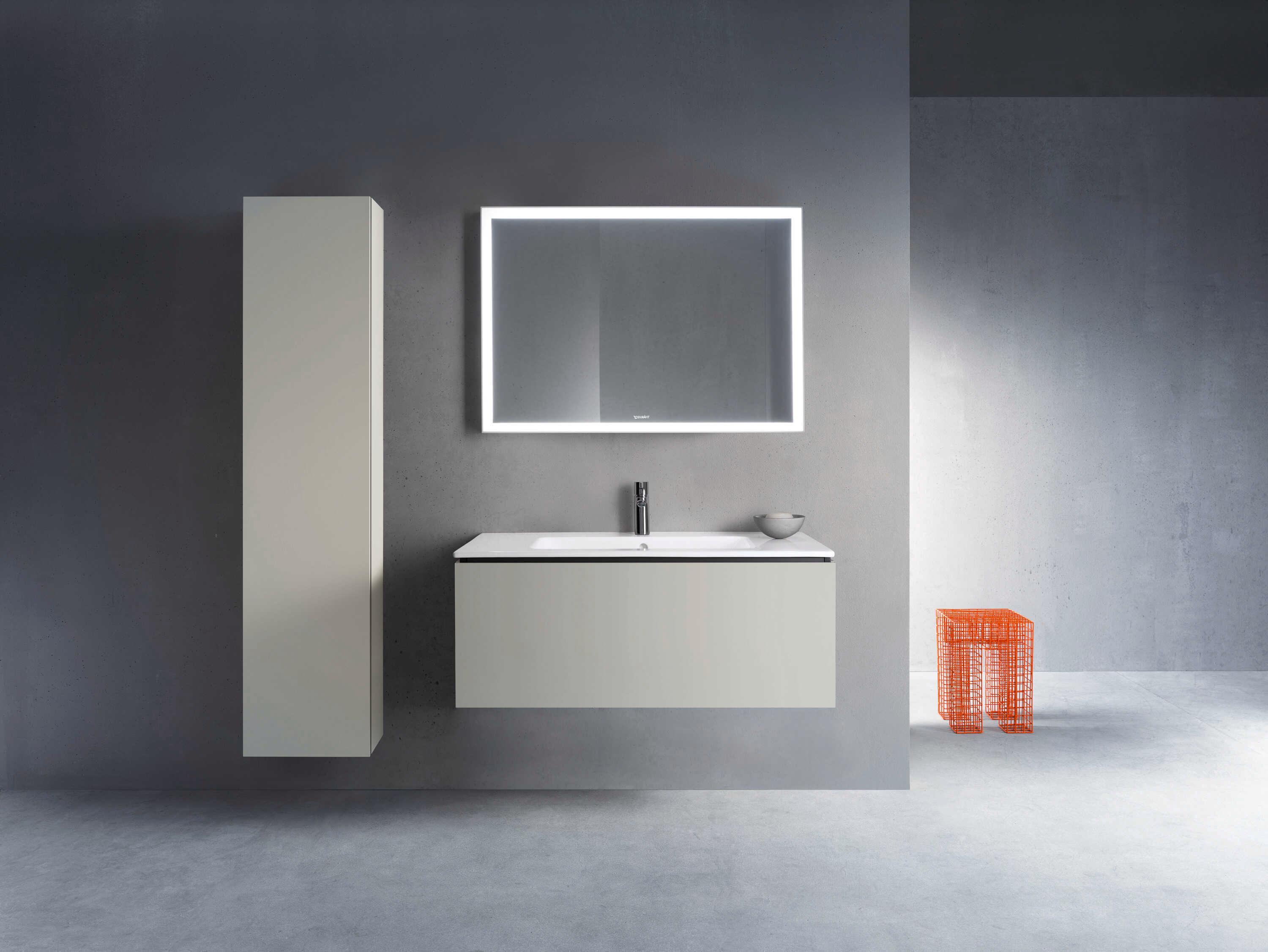 Duravit L-cube 40'' Concrete Gray Matt Wall-Mounted Vanity Unit