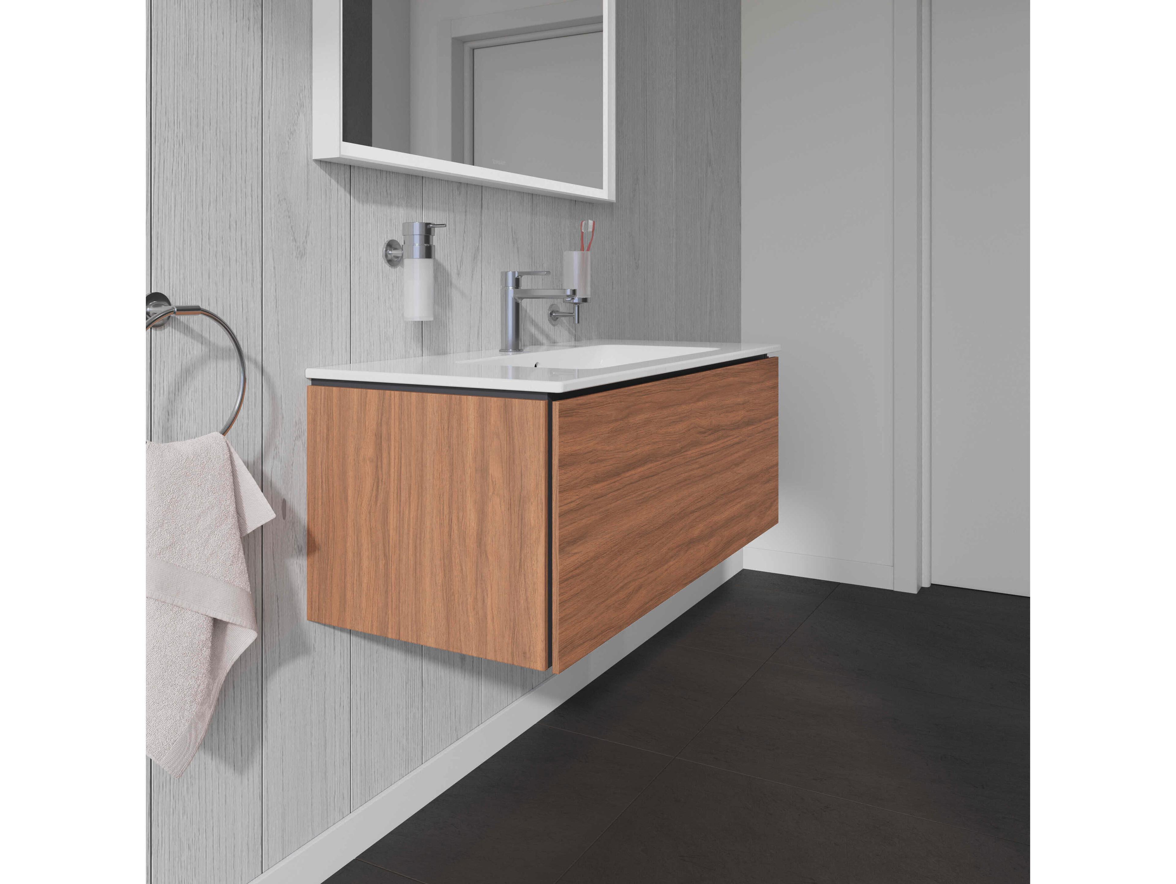Duravit L-cube 40'' Walnut Matt Wall-Mounted Vanity Unit