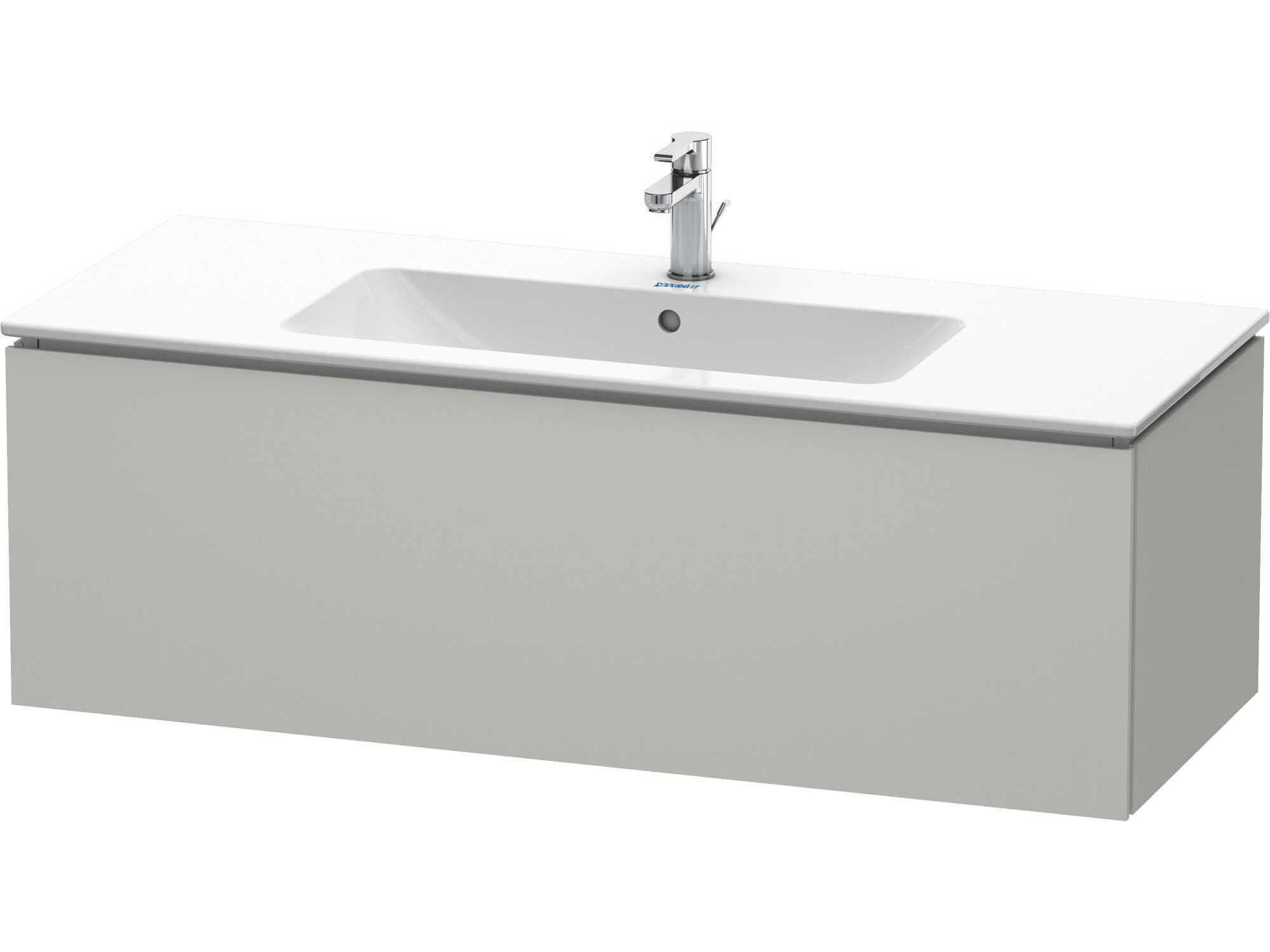 Duravit L-cube 48'' Concrete Gray Matt Wall-Mounted Vanity Unit