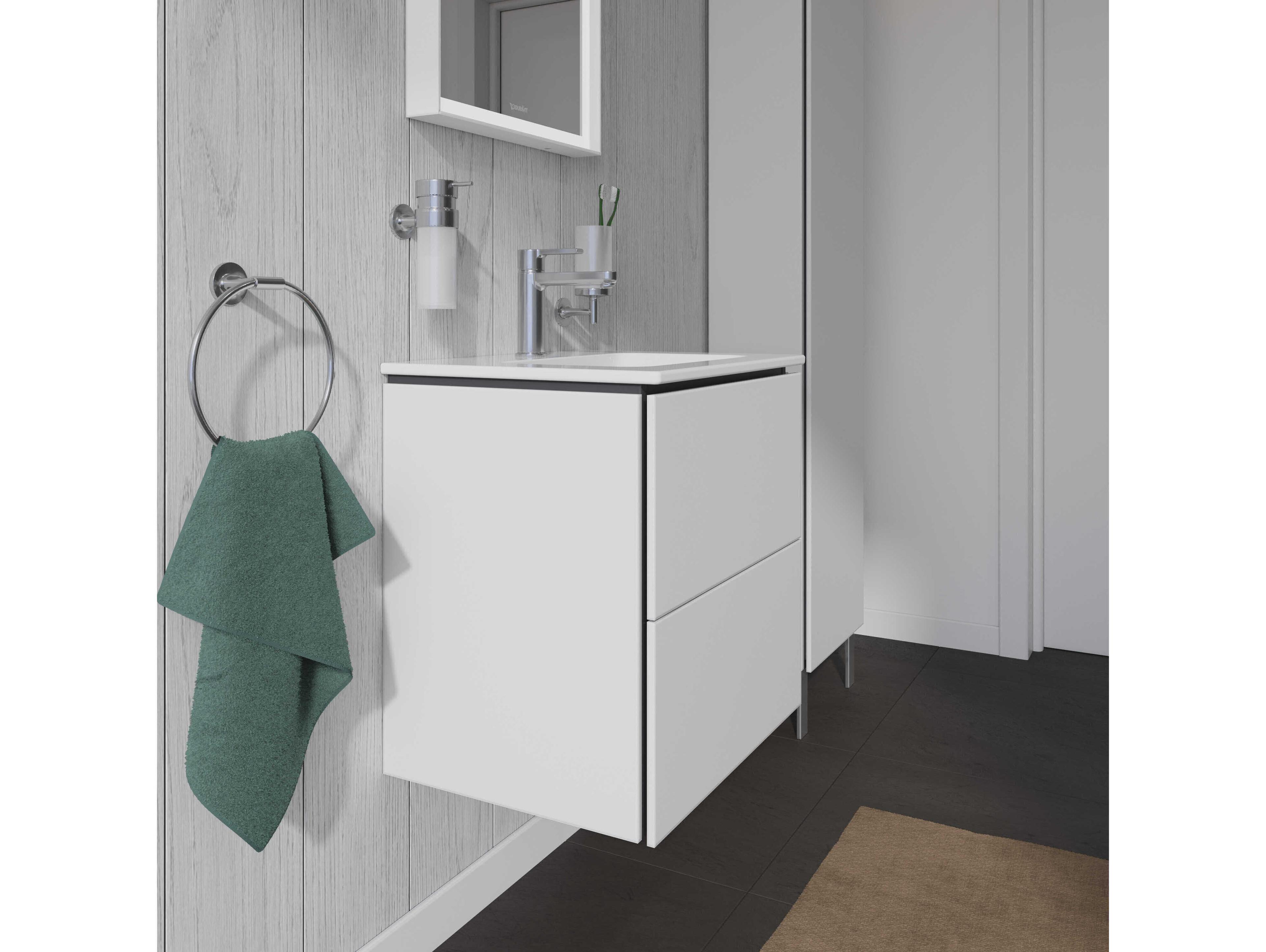 Duravit L-cube 21'' Two Drawer White Matt Wall-Mounted Vanity Unit