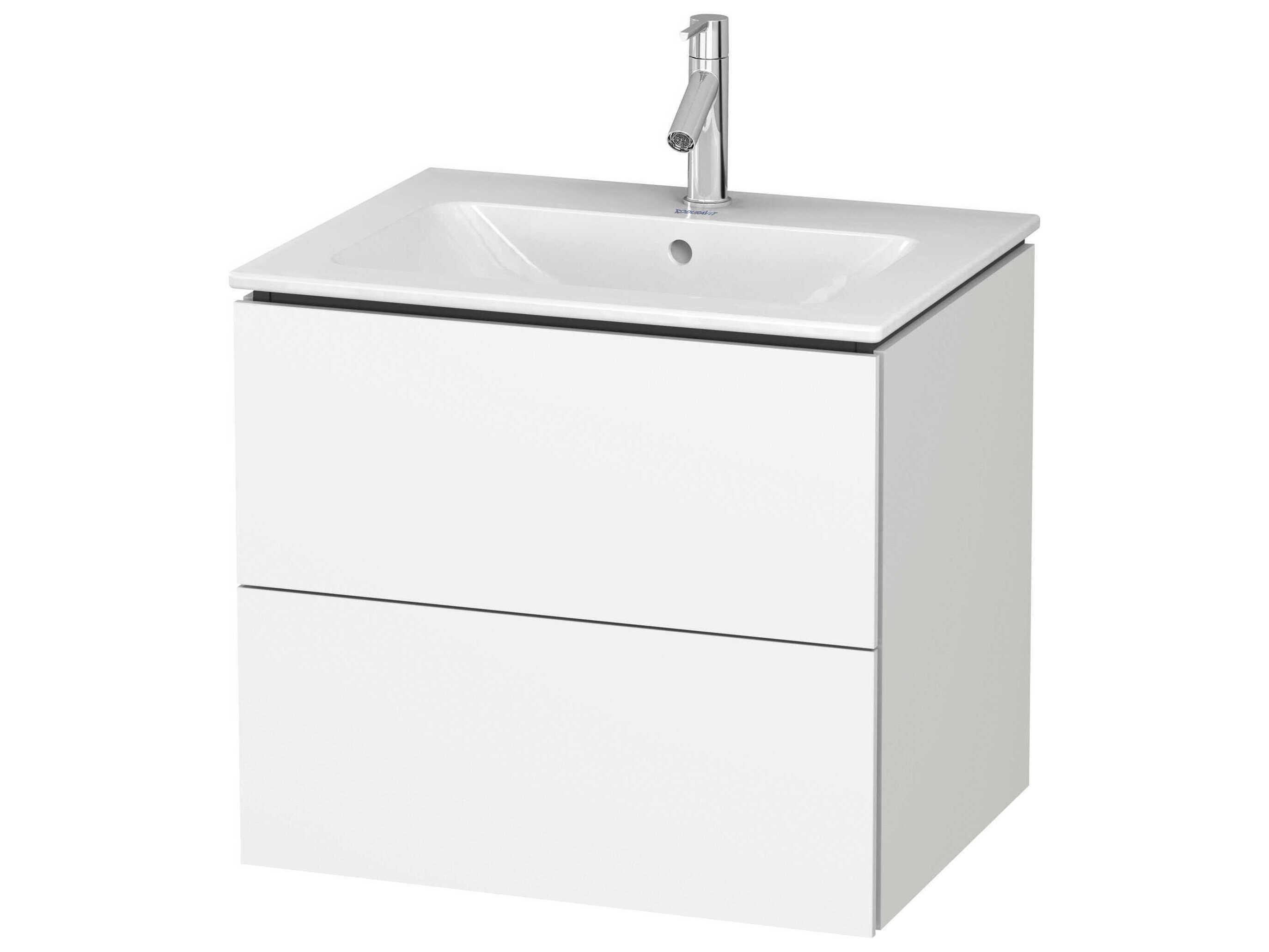 Duravit L-cube 24'' Two Drawer White Matt Wall-Mounted Vanity Unit