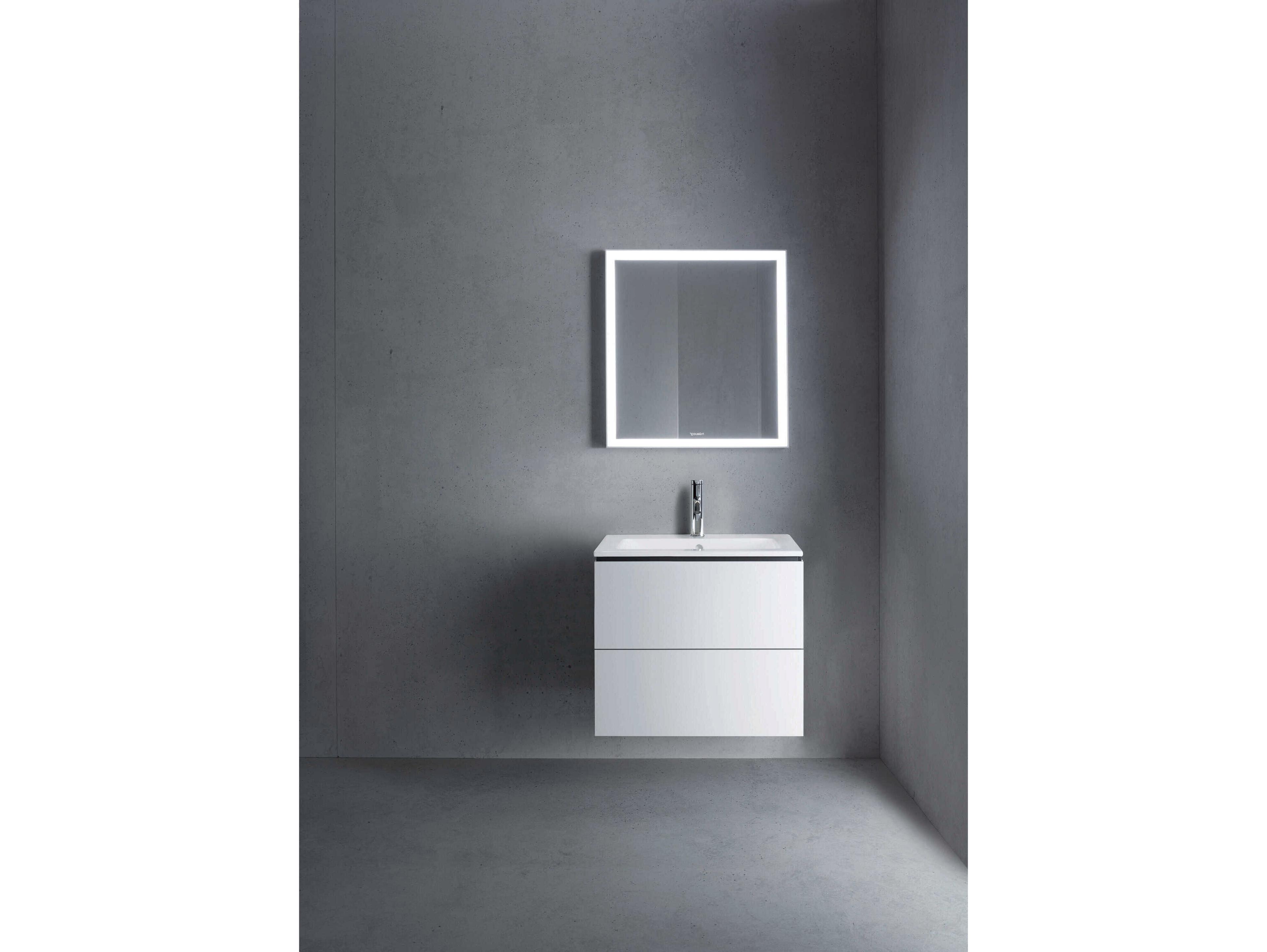 Duravit L-cube 24'' Two Drawer White Matt Wall-Mounted Vanity Unit