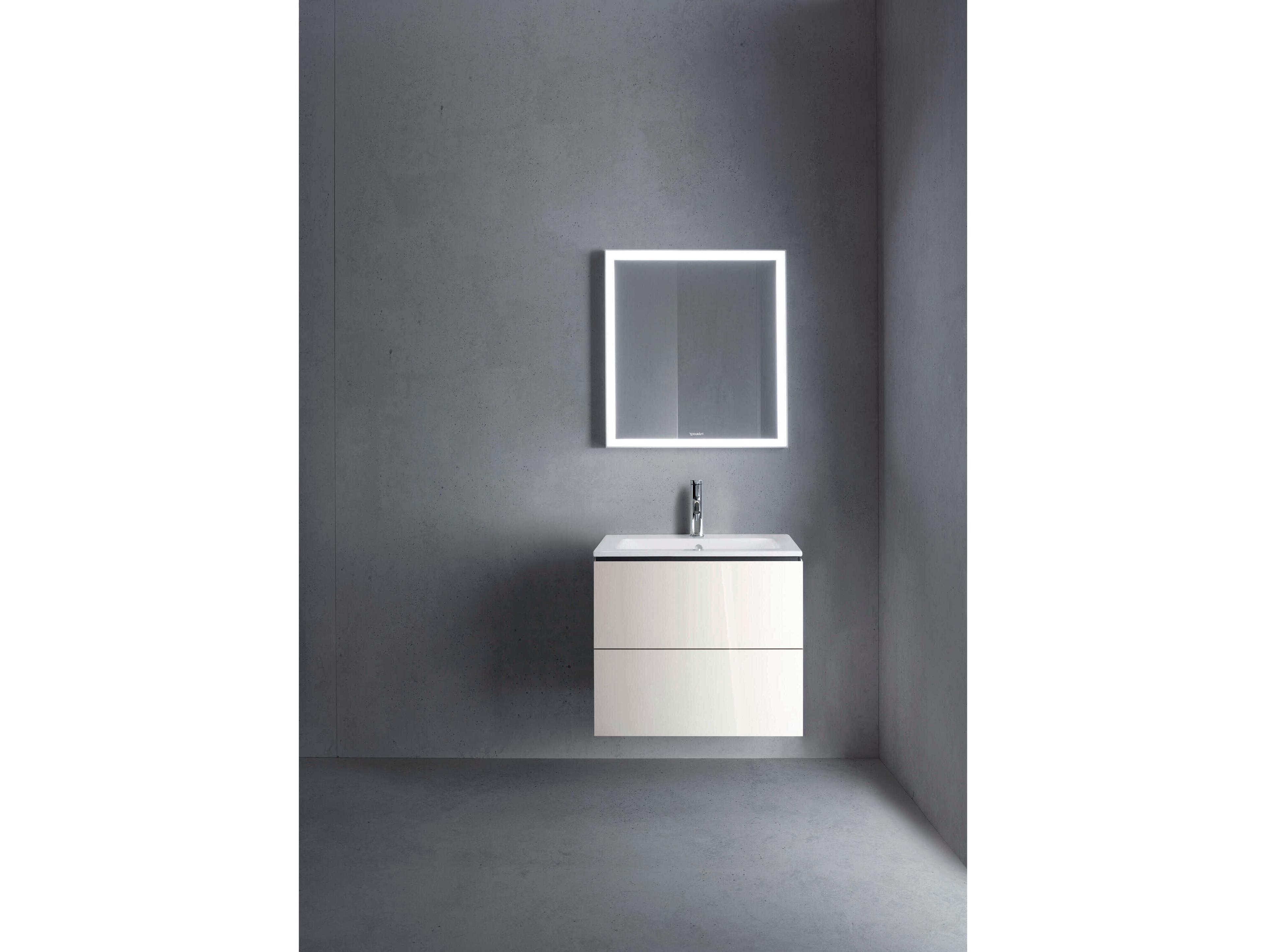Duravit L-cube 24'' Two Drawer White High Gloss Wall-Mounted Vanity Unit