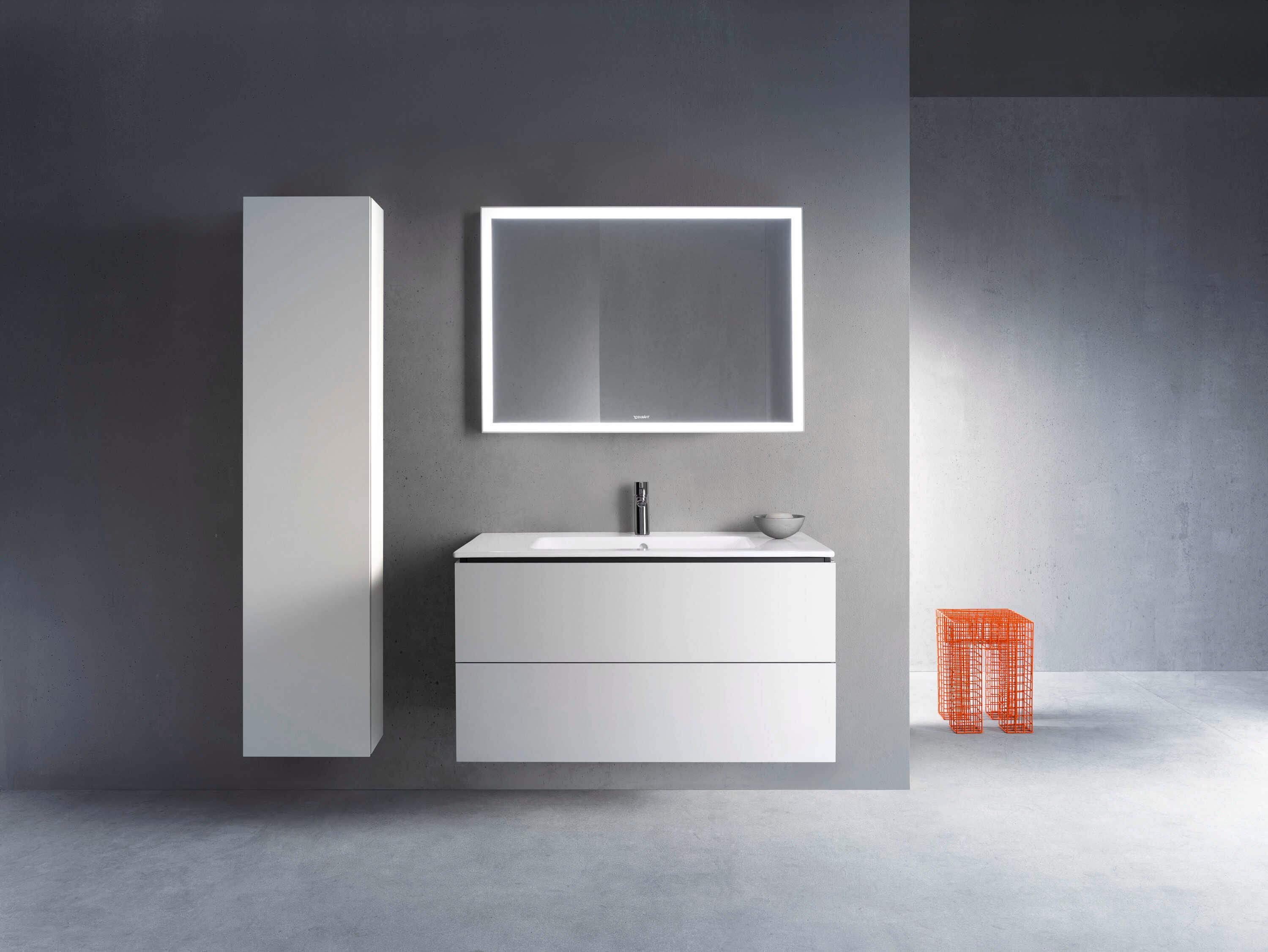 Duravit L-cube 40'' Two Drawer White Matt Wall-Mounted Vanity Unit