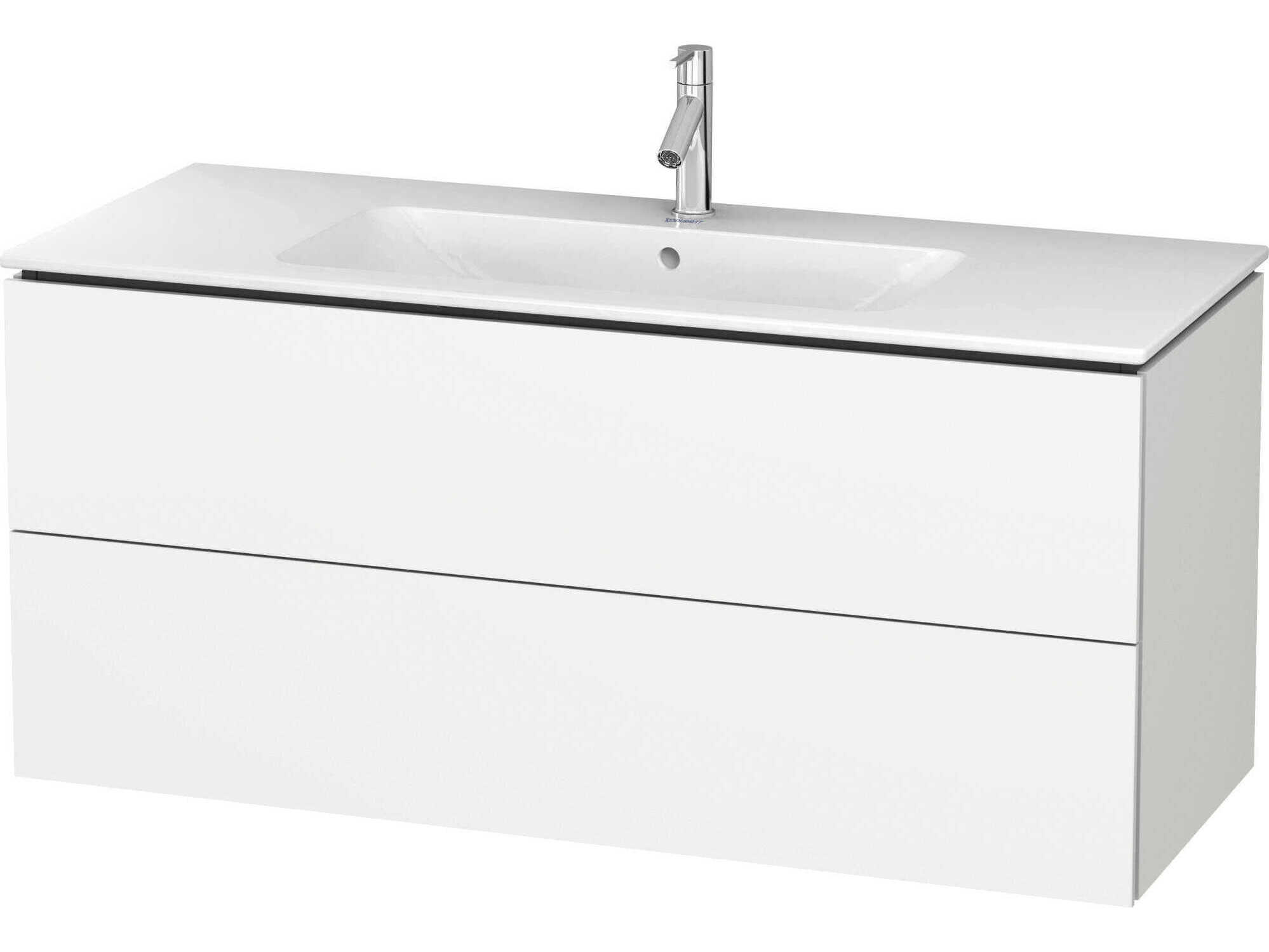 Duravit L-cube 48'' Two Drawer White Matt Wall-Mounted Vanity Unit