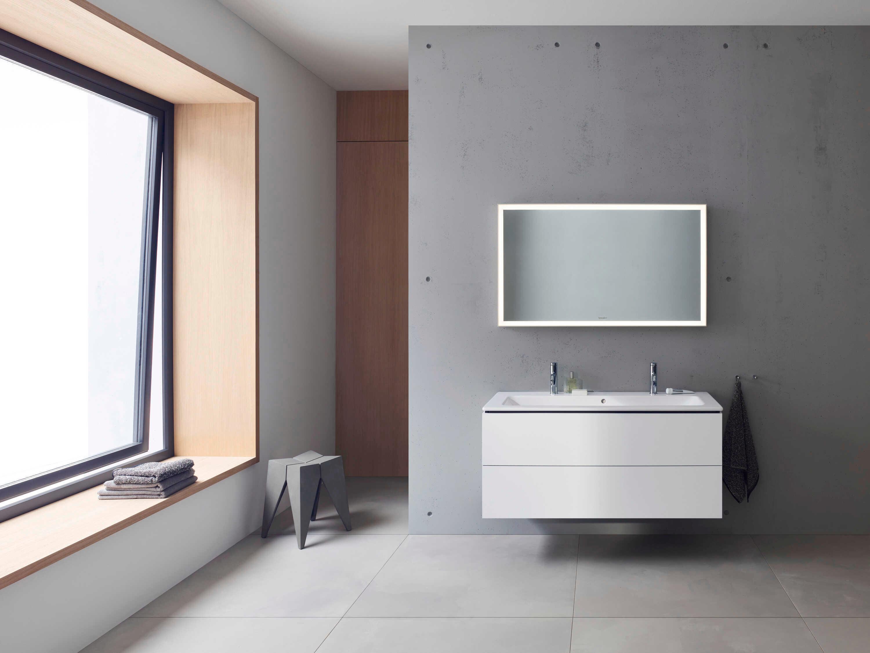 Duravit L-cube 48'' Two Drawer White Matt Wall-Mounted Vanity Unit