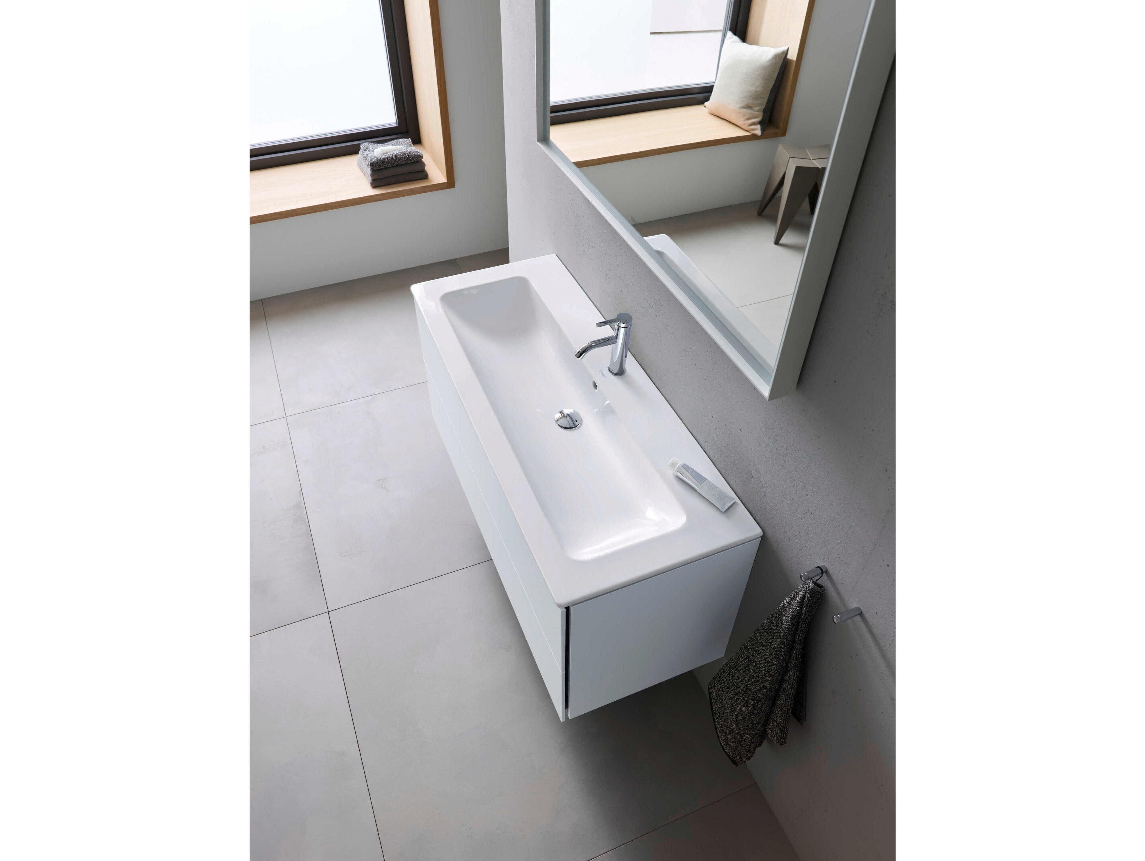 Duravit L-cube 48'' Two Drawer White Matt Wall-Mounted Vanity Unit