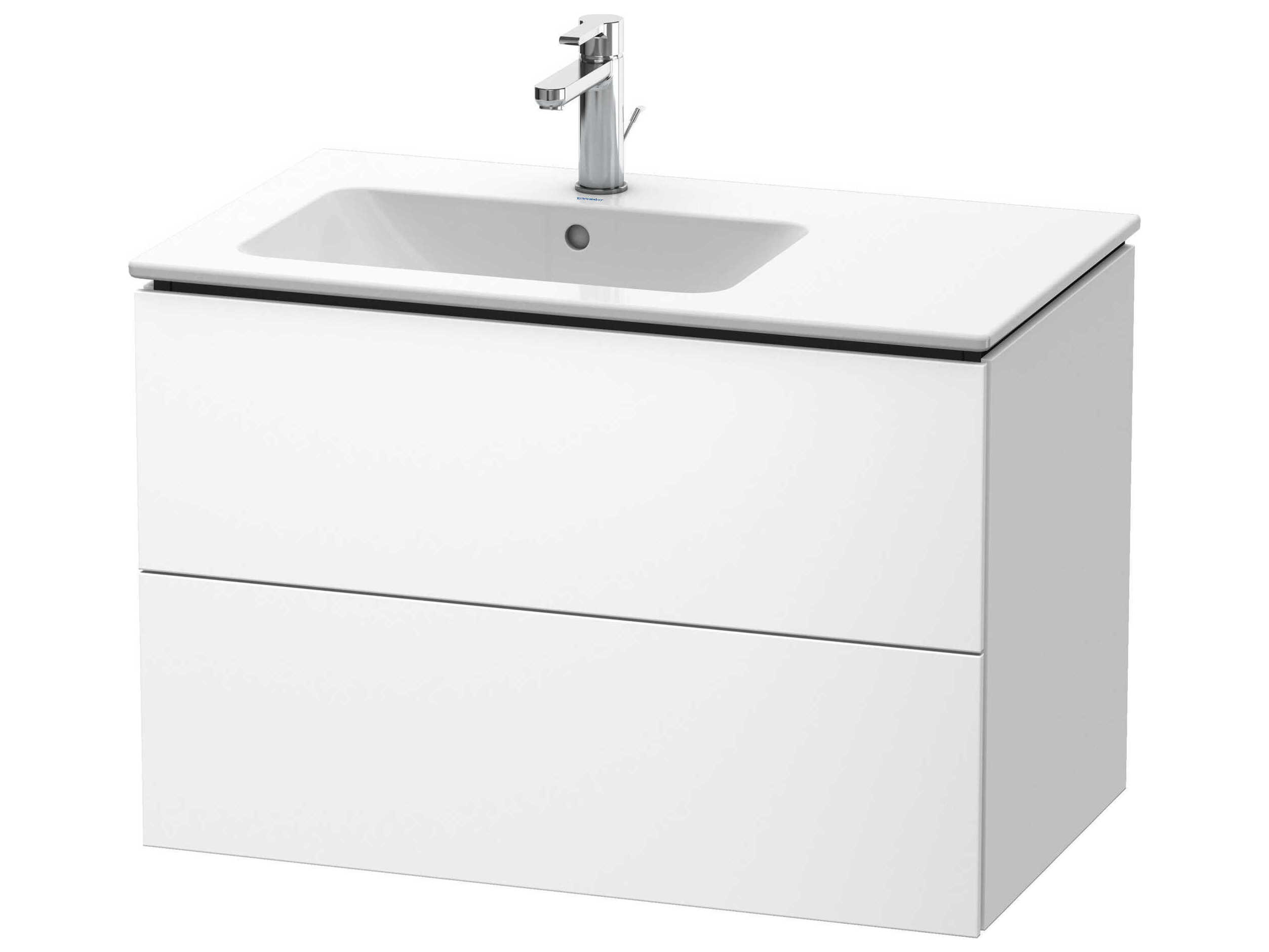 Duravit L-cube 32'' Two Drawer White Matt Wall-Mounted Vanity Unit