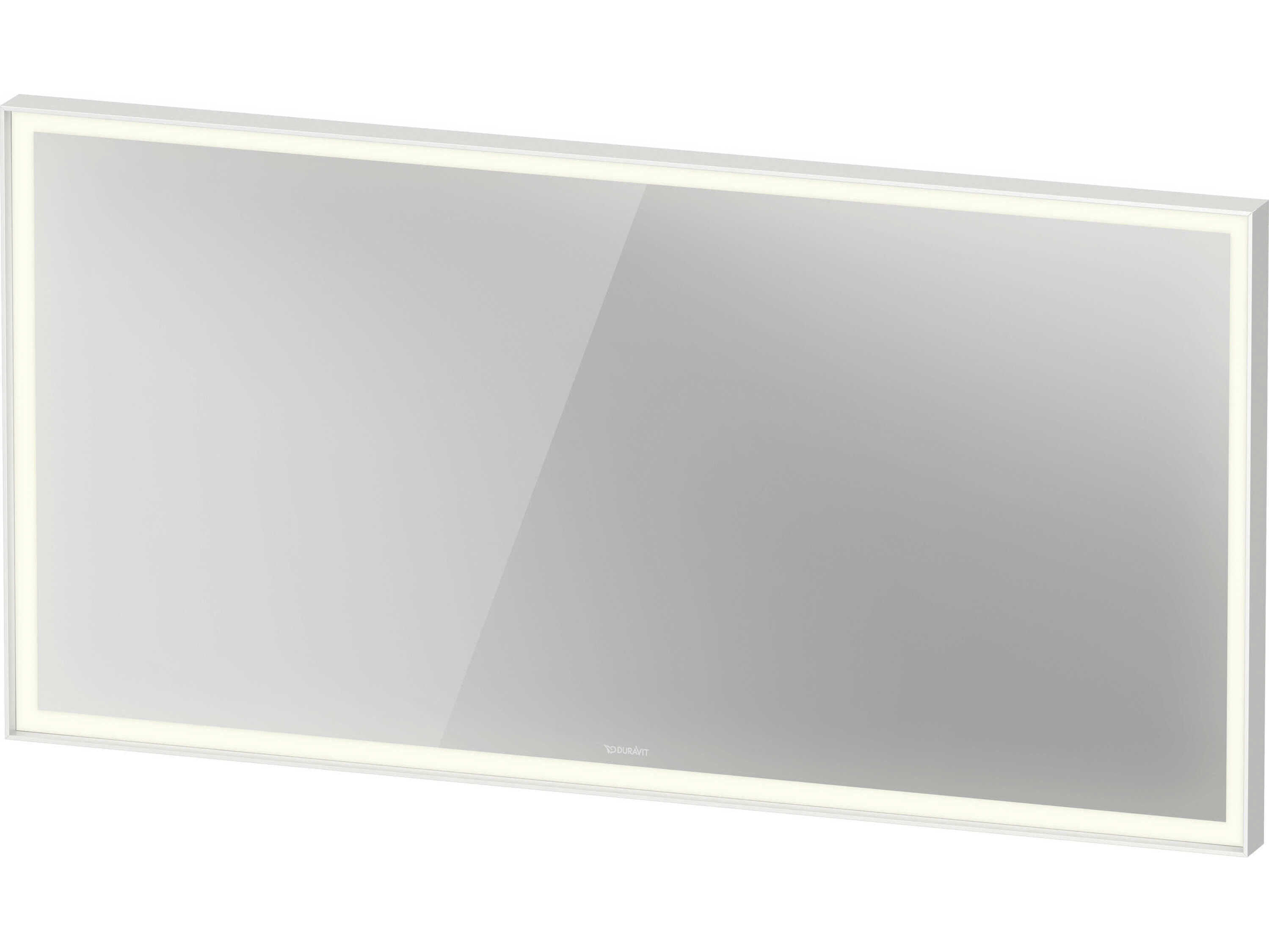 Duravit L-cube 55'' White Matte Frame LED Mirror - Sensor Switch