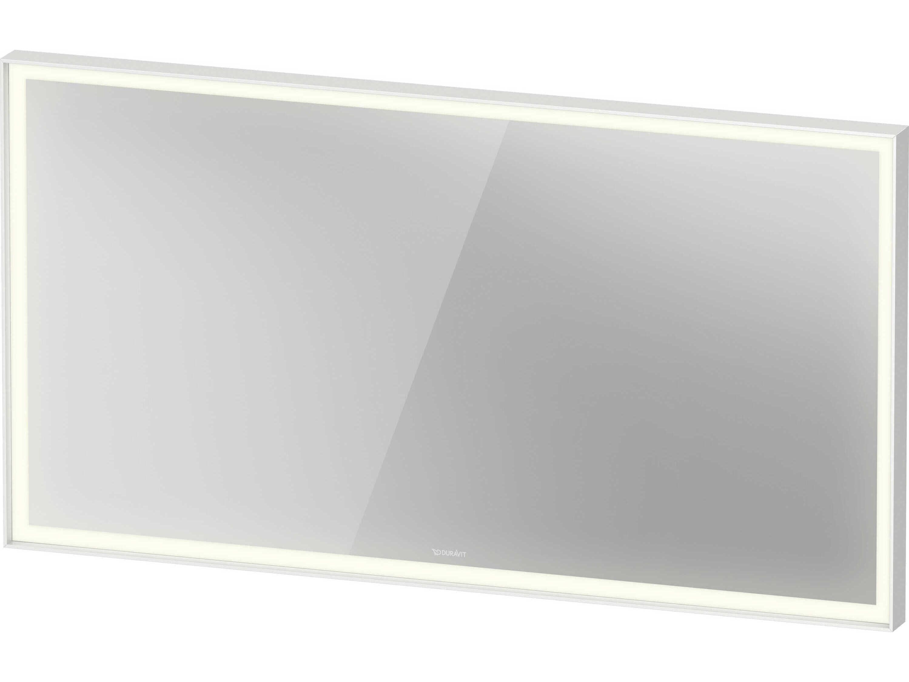 Duravit L-cube 51'' White Matte Frame LED Mirror - Sensor Switch
