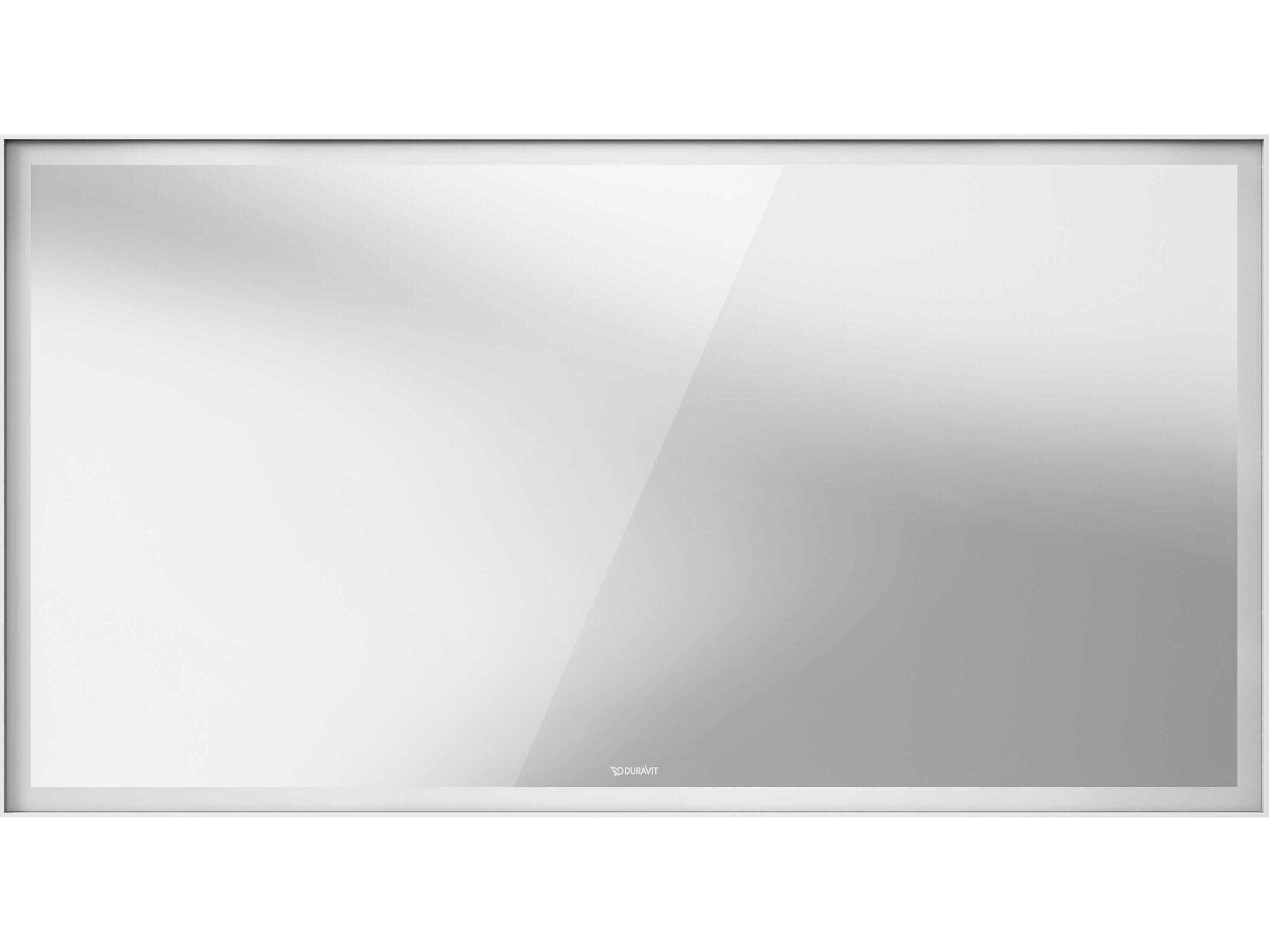 Duravit L-cube 51'' White Matte Frame LED Mirror - Sensor Switch