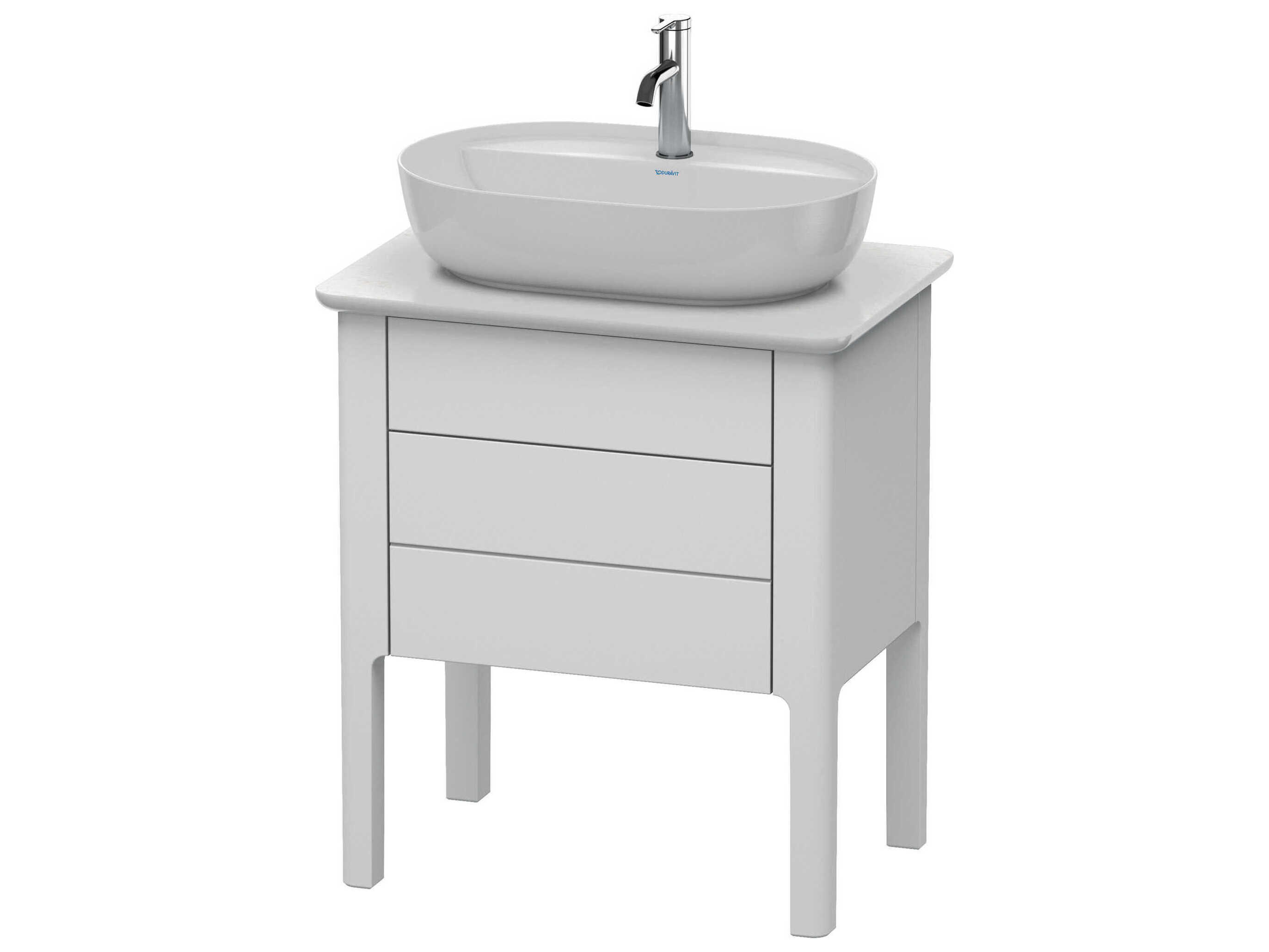 Duravit Luv 25'' White Satin Matt Freestanding Vanity Unit