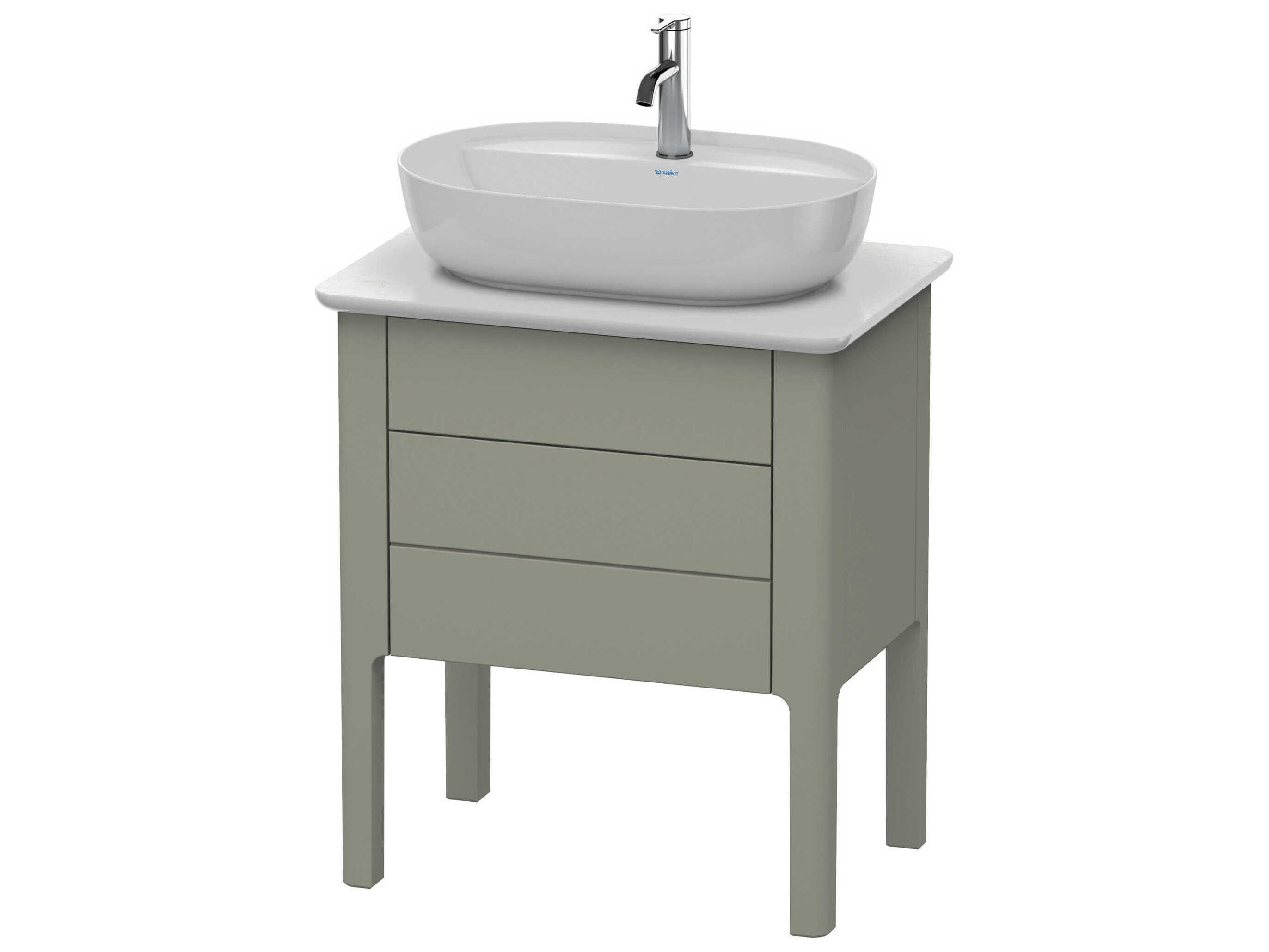 Duravit Luv 25'' Stone Gray Satin Matt Freestanding Vanity Unit