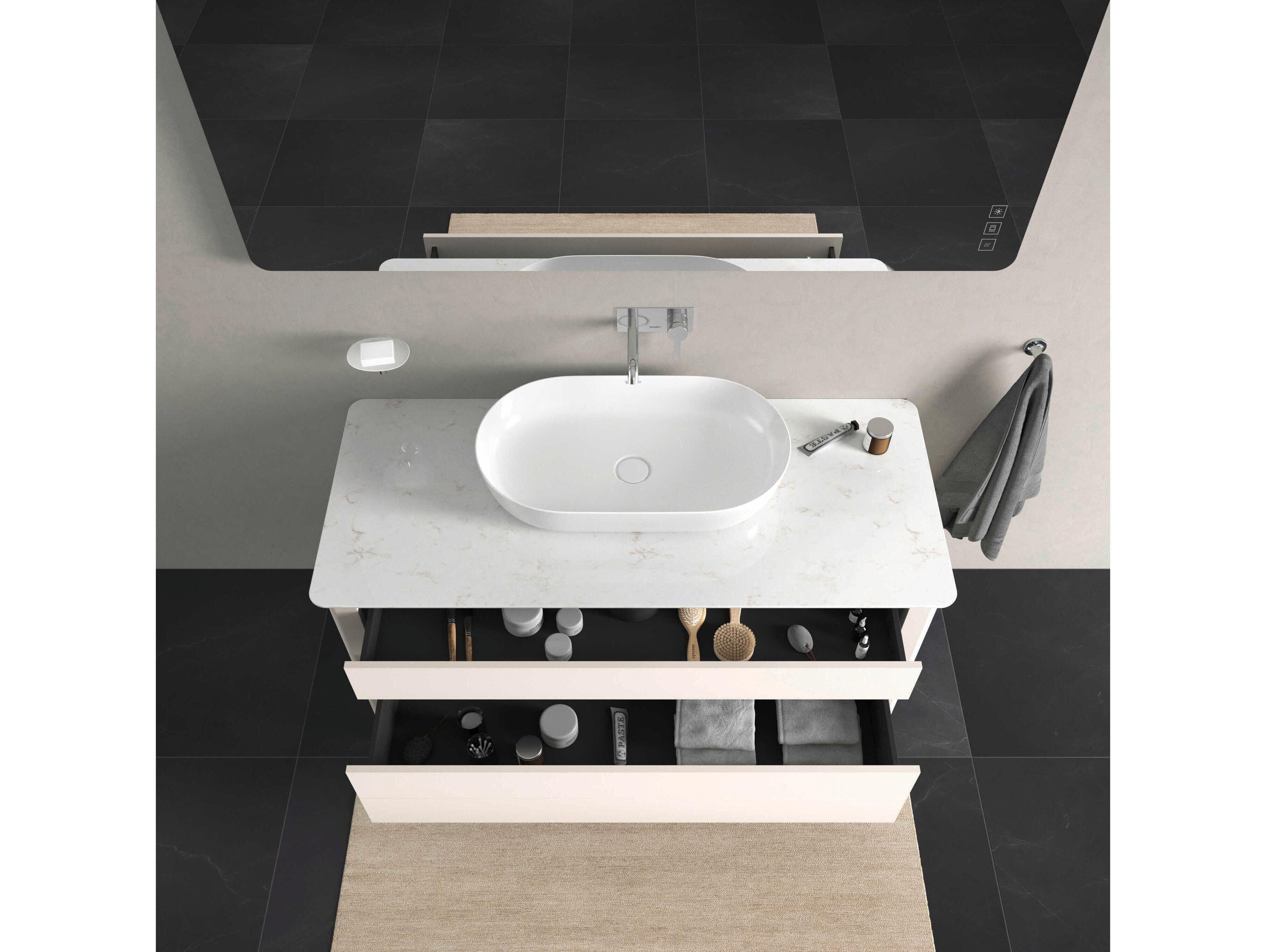 Duravit Luv 53'' Nordic White Satin Matt Freestanding Vanity Unit