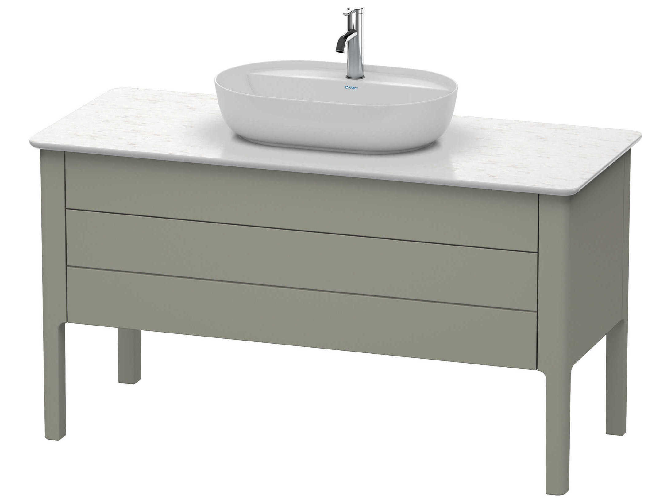 Duravit Luv 53'' Stone Gray Satin Matt Freestanding Vanity Unit