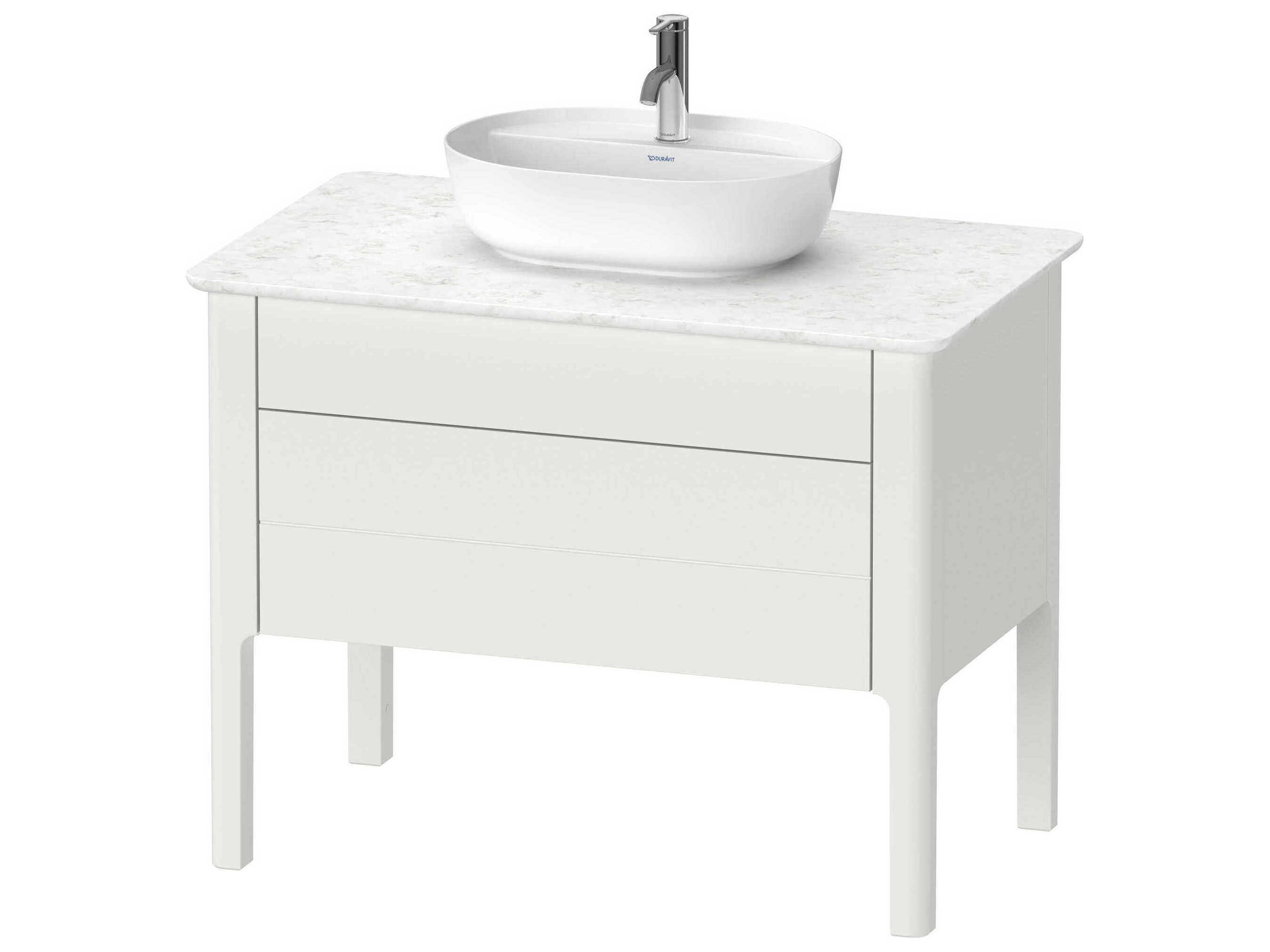 Duravit Luv 37'' Nordic White Satin Matt Freestanding Vanity Unit