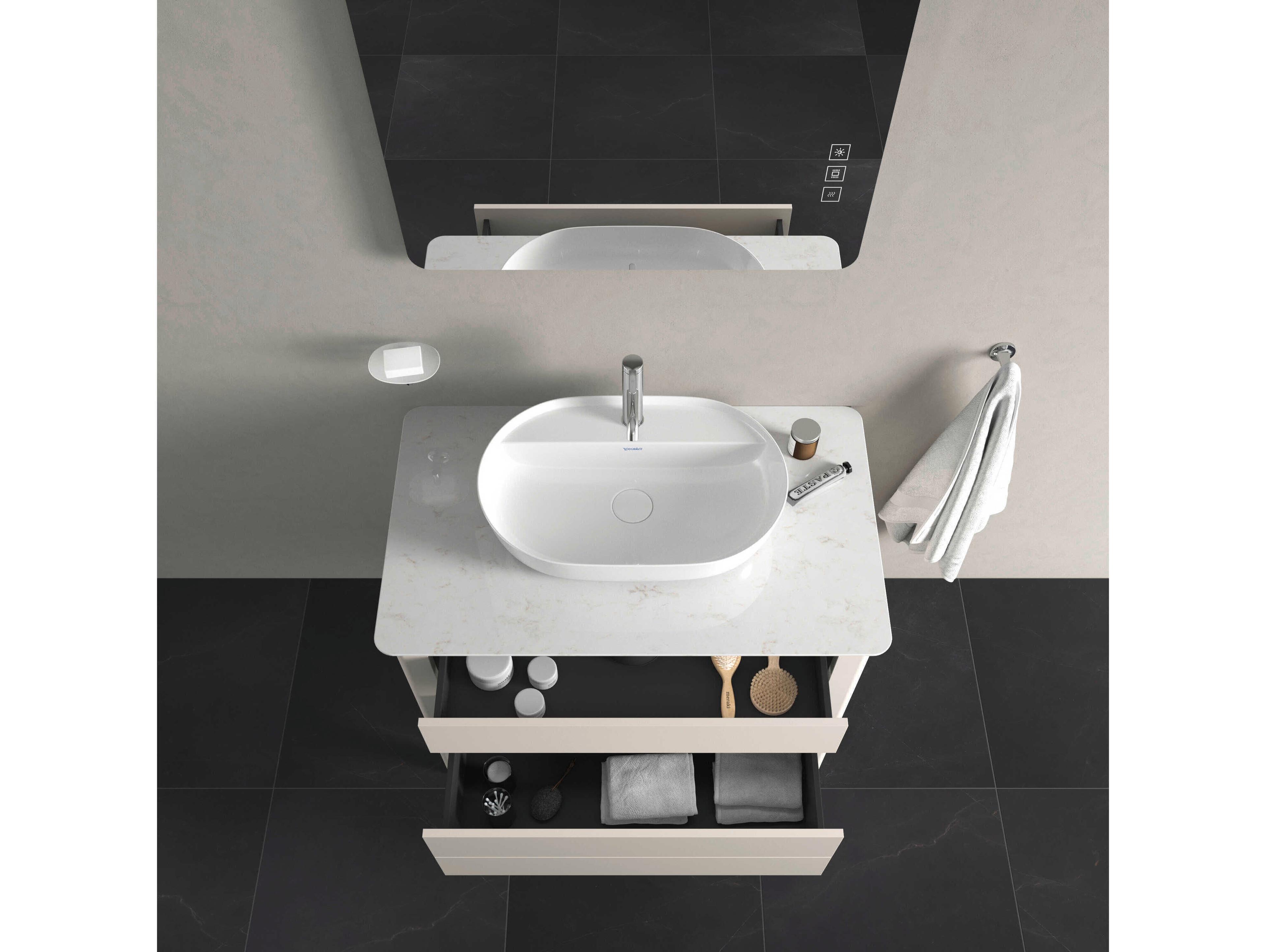 Duravit Luv 37'' Nordic White Satin Matt Freestanding Vanity Unit