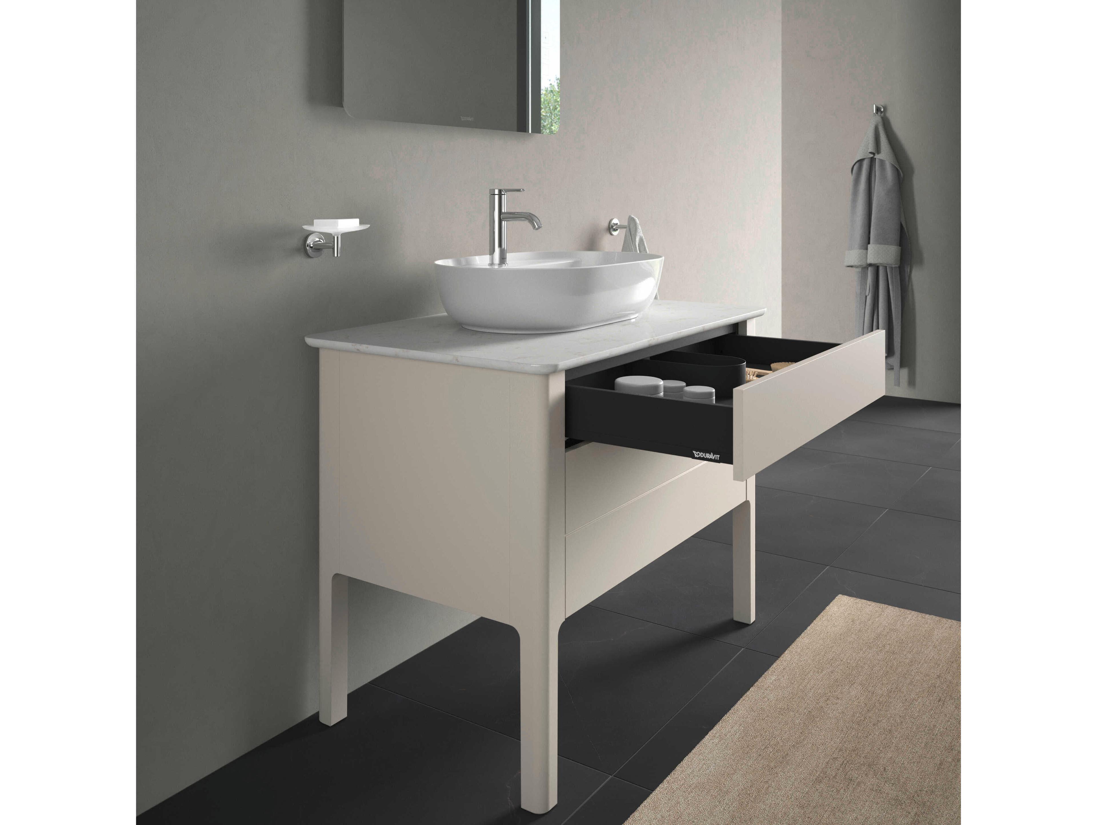 Duravit Luv 37'' Nordic White Satin Matt Freestanding Vanity Unit