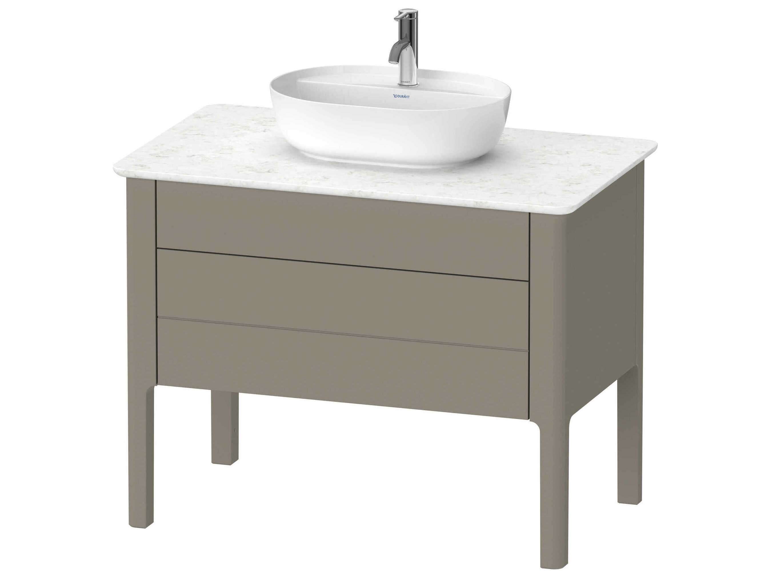 Duravit Luv 37'' Stone Gray Satin Matt Freestanding Vanity Unit