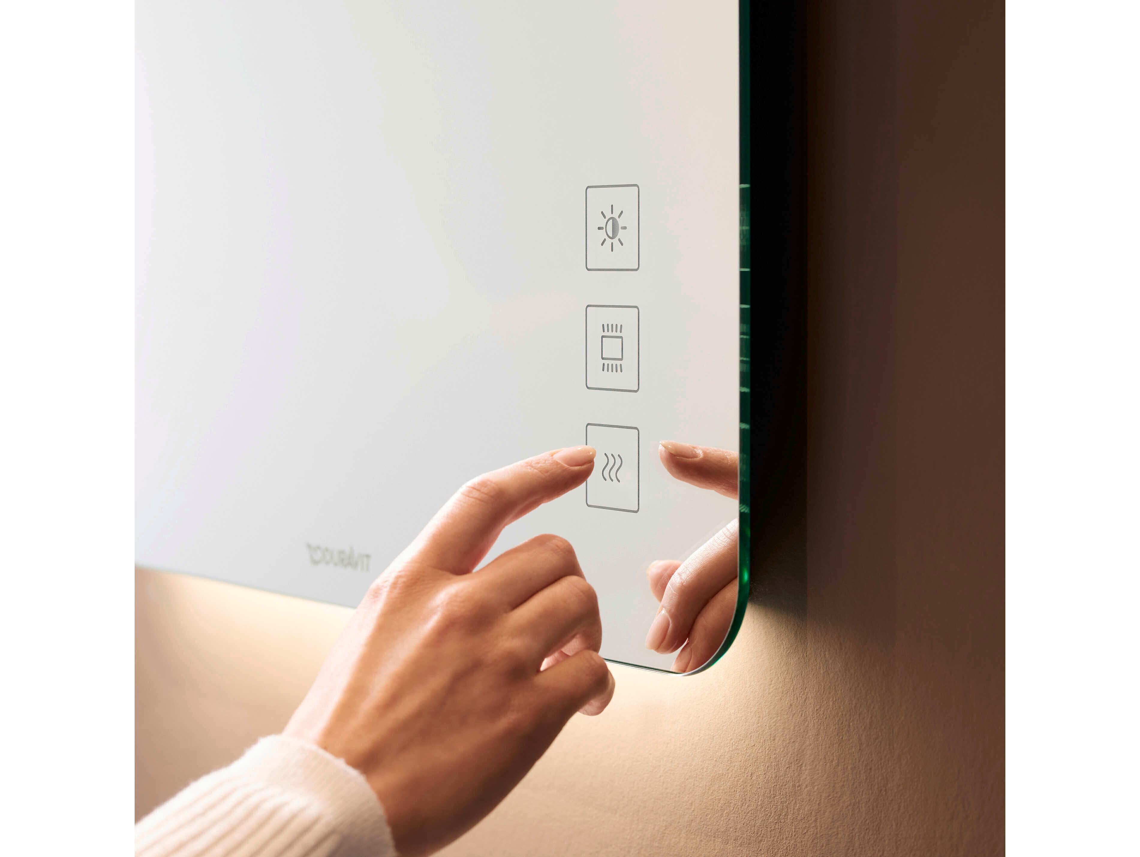 Duravit Luv 32'' Square White Aluminium Sensor- Control LED Mirror