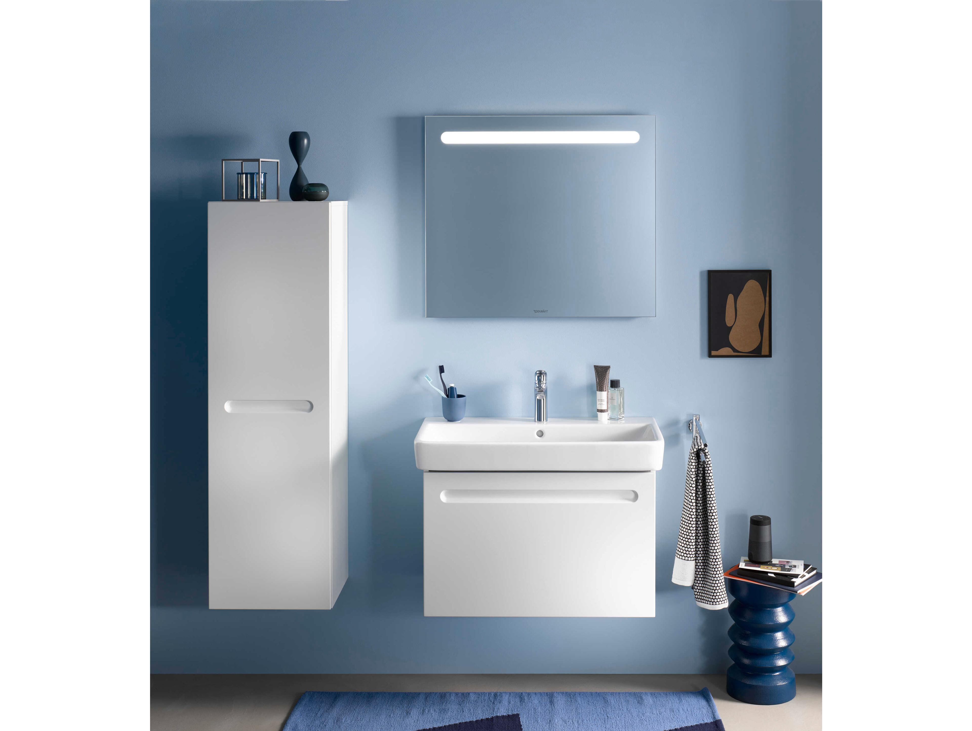 Duravit Duravit No.1 16'' Semi-Tall White Matt Wall- Mounted Cabinet - Left Hinge