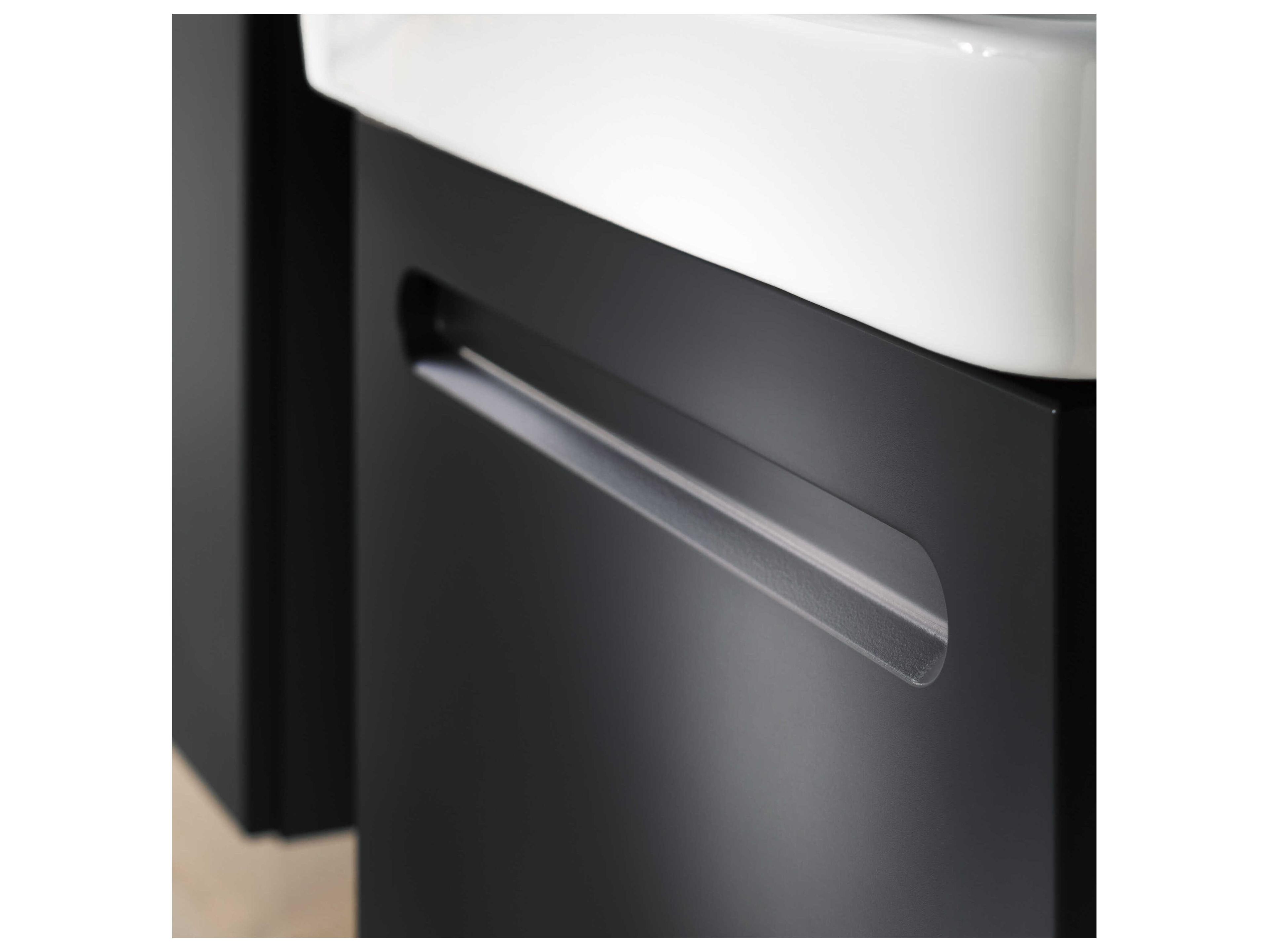 Duravit Duravit No.1 15'' Graphite Matt Wall-Mounted Vanity - Left Hinge