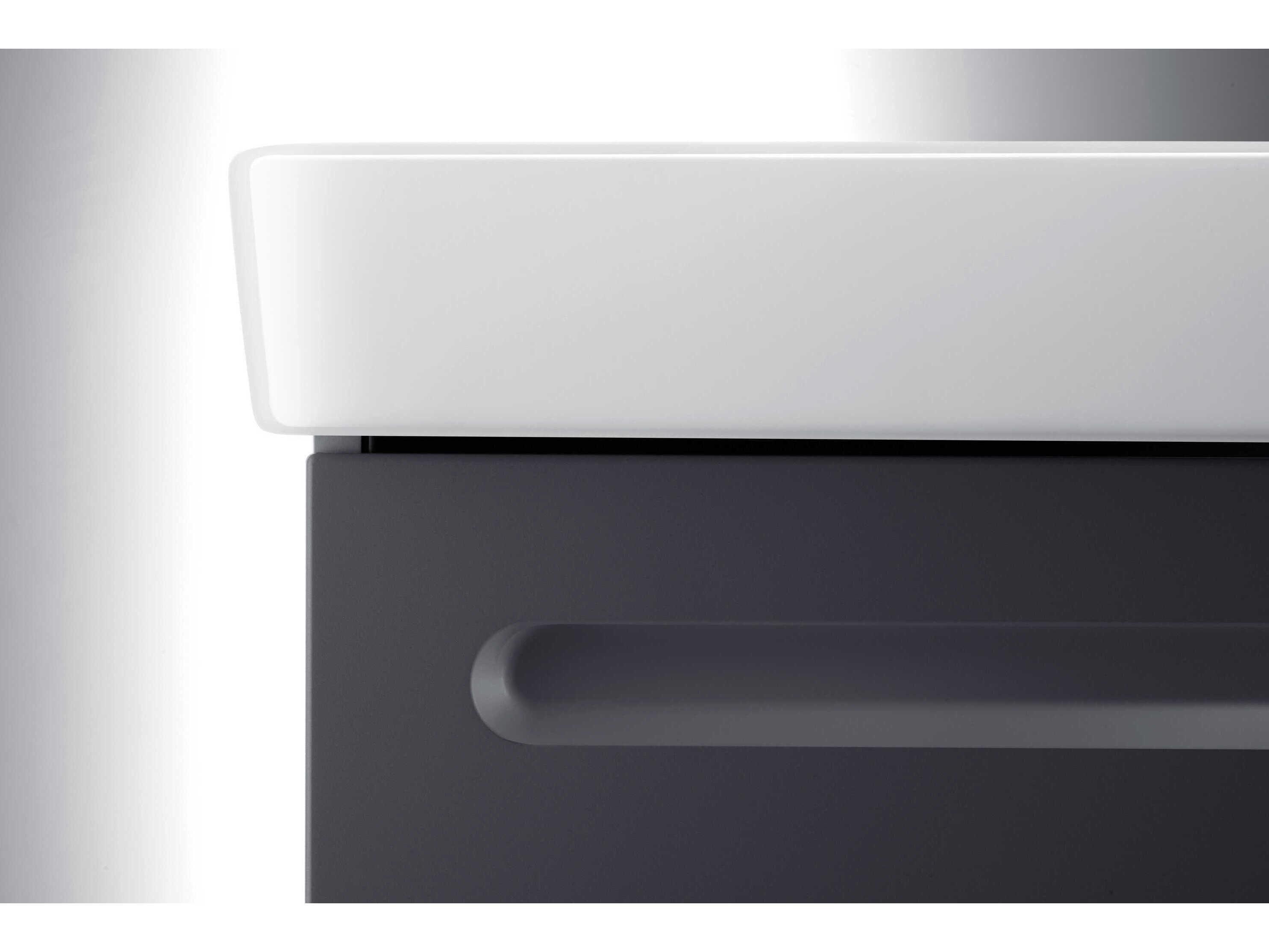 Duravit Duravit No.1 14'' Graphite Matt Wall-Mounted Vanity - Right Hinge