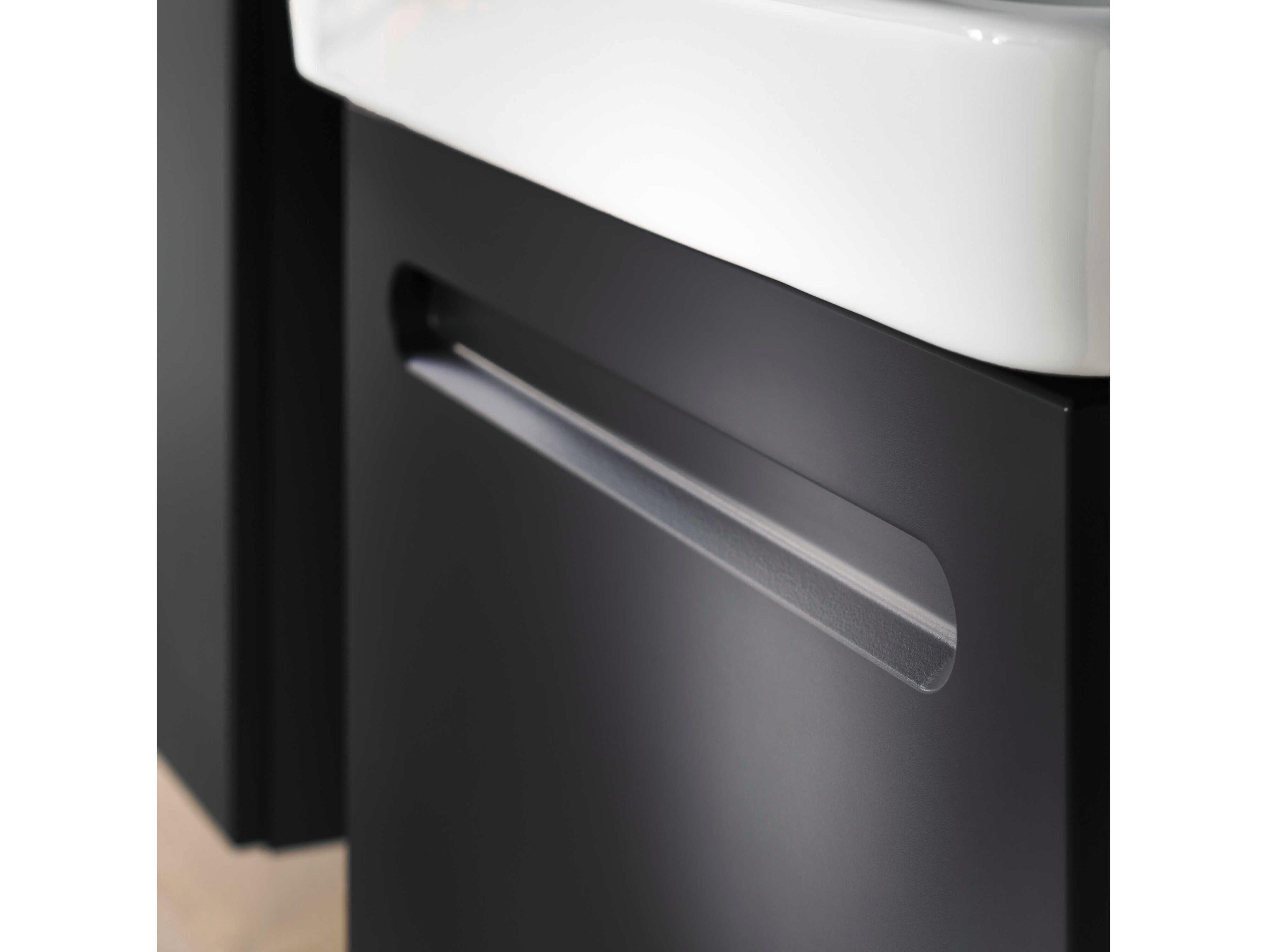 Duravit Duravit No.1 14'' Graphite Matt Wall-Mounted Vanity - Right Hinge