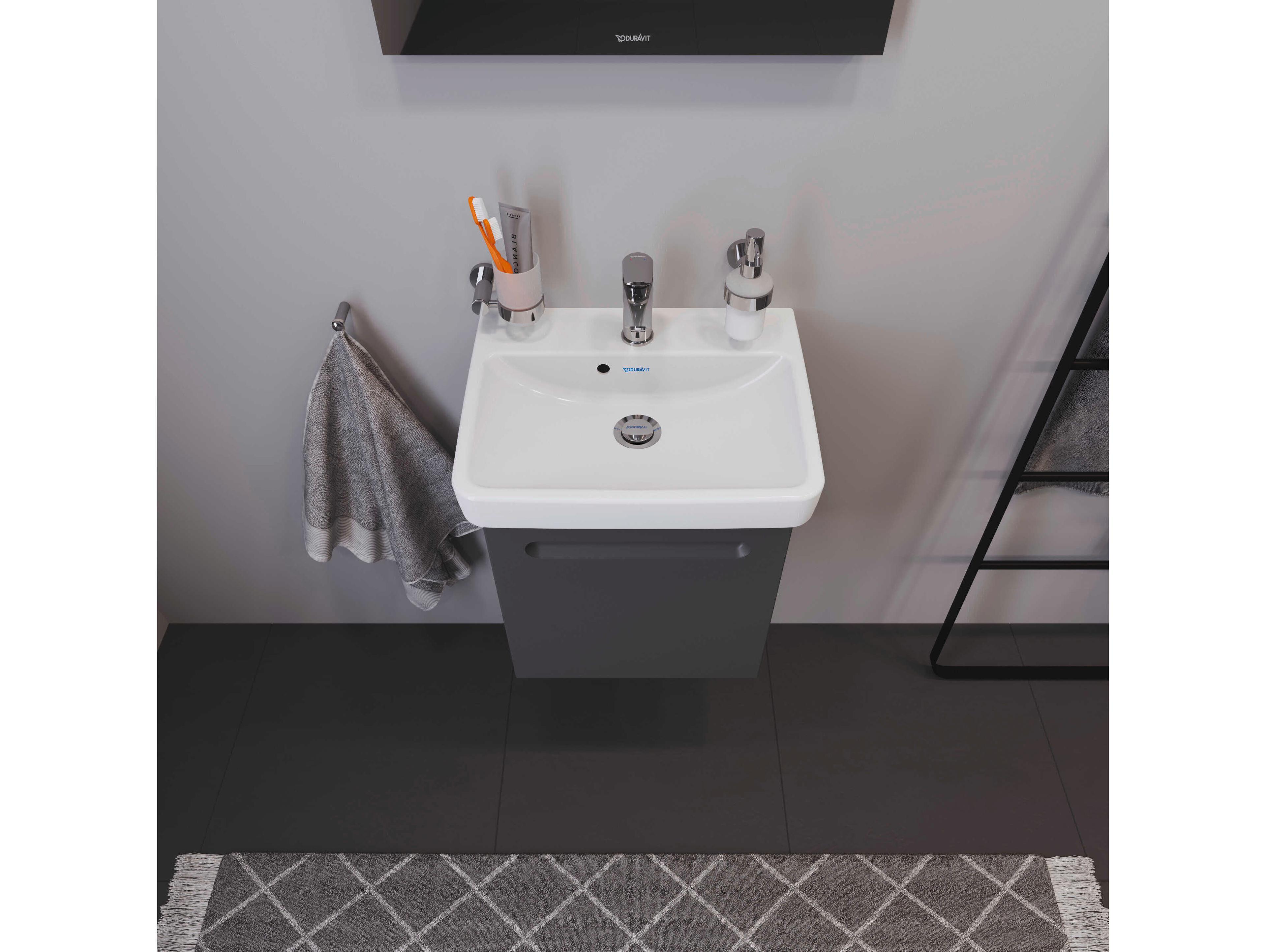 Duravit Duravit No.1 17'' Graphite Matt Wall-Mounted Vanity - Left Hinge