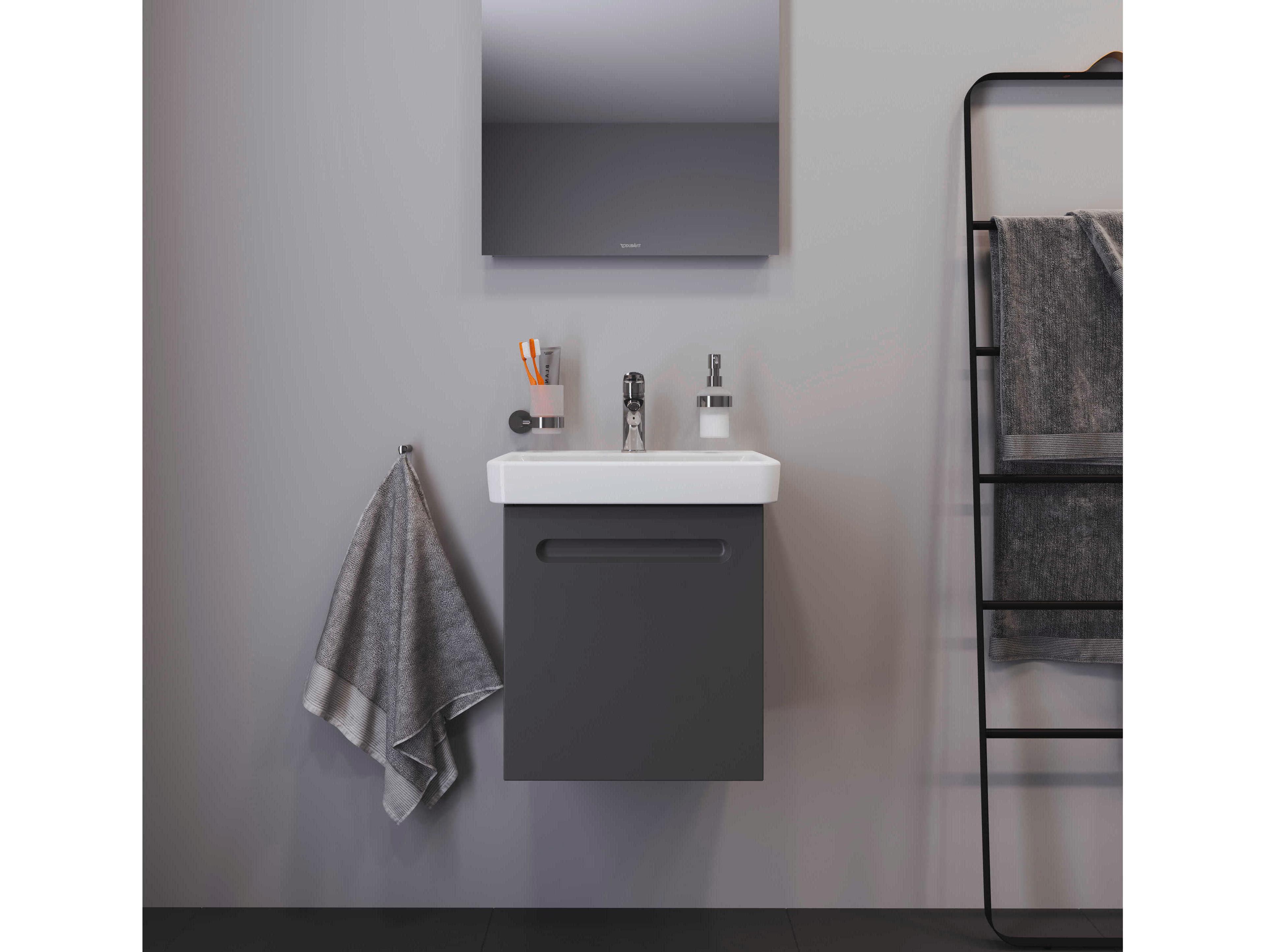 Duravit Duravit No.1 17'' Graphite Matt Wall-Mounted Vanity - Left Hinge