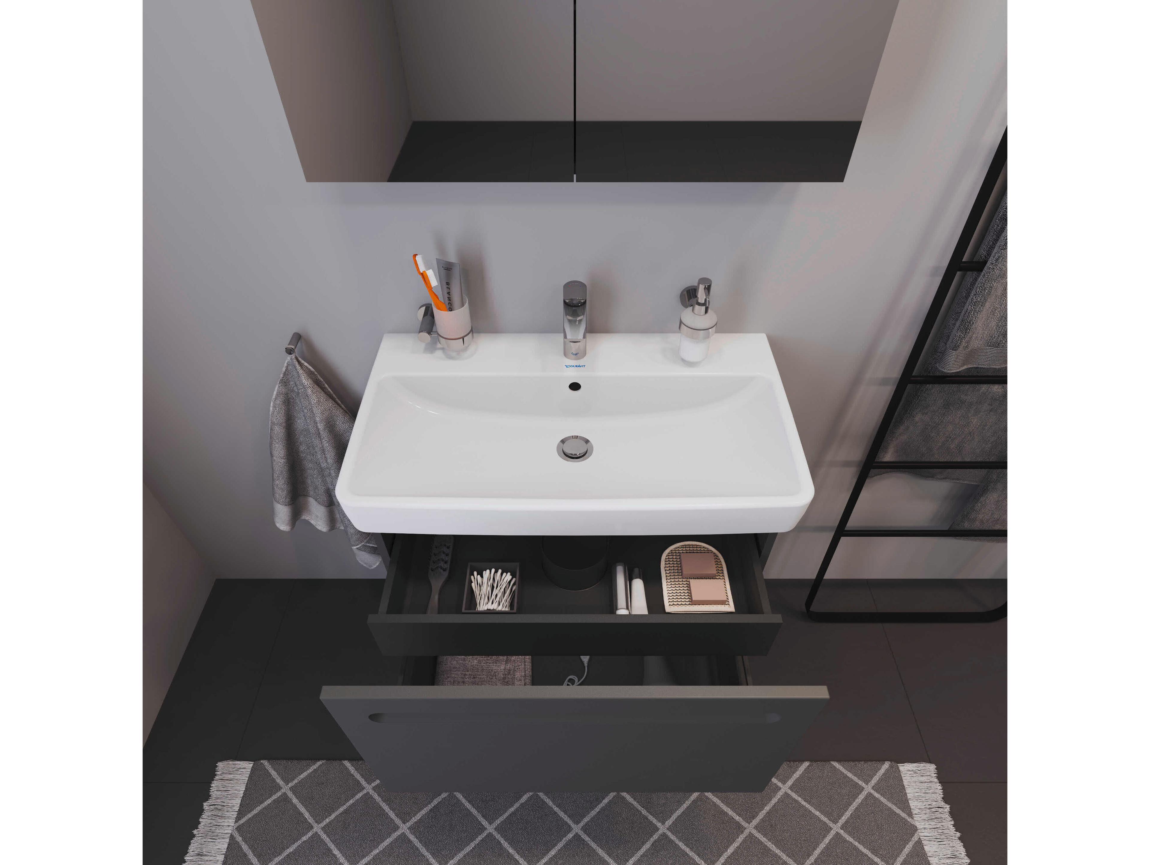 Duravit Duravit No.1 29'' Graphite Matt Wall-Mounted Vanity