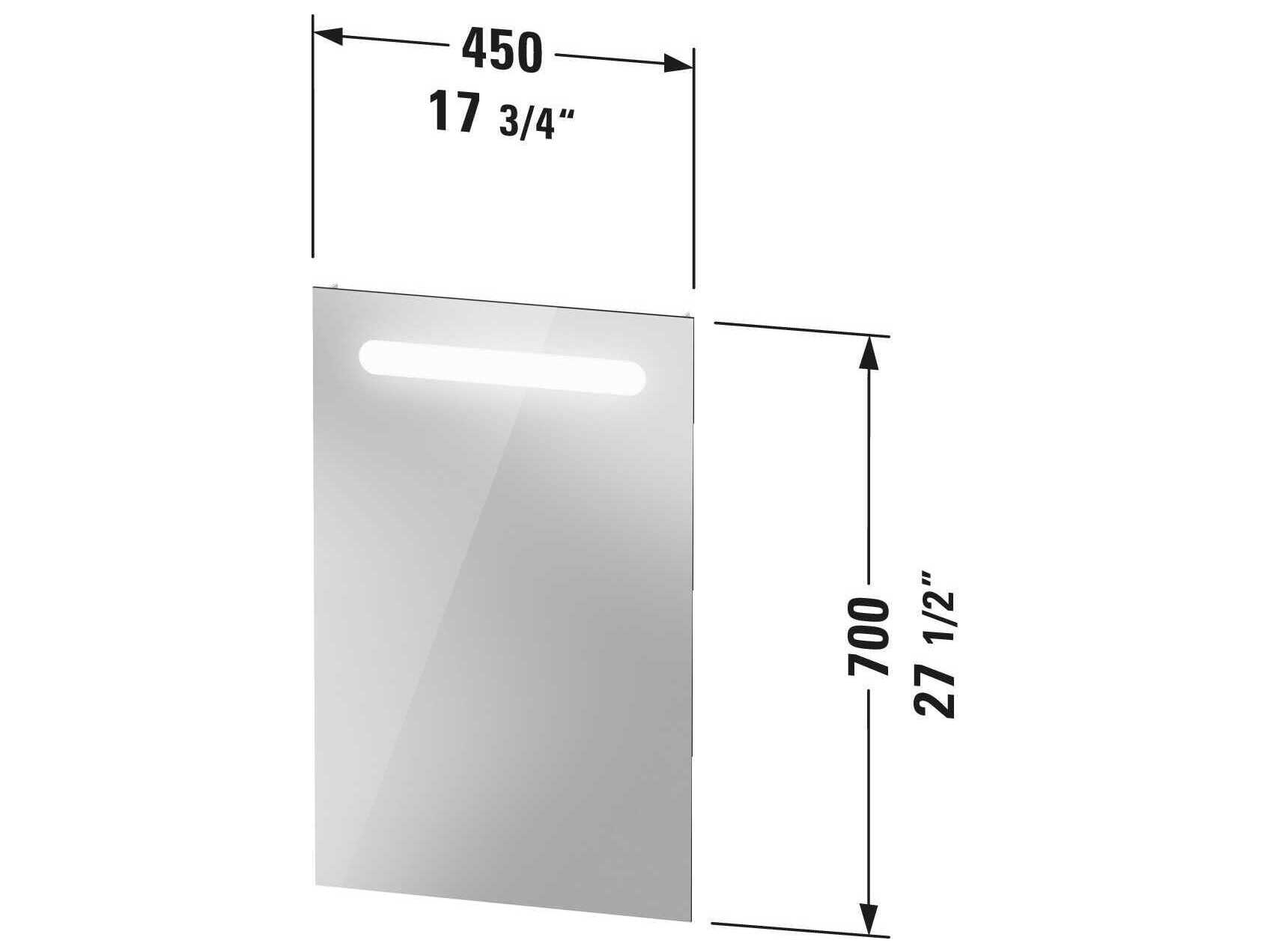 Duravit Duravit No.1 18'' LED Wall Mirror - White
