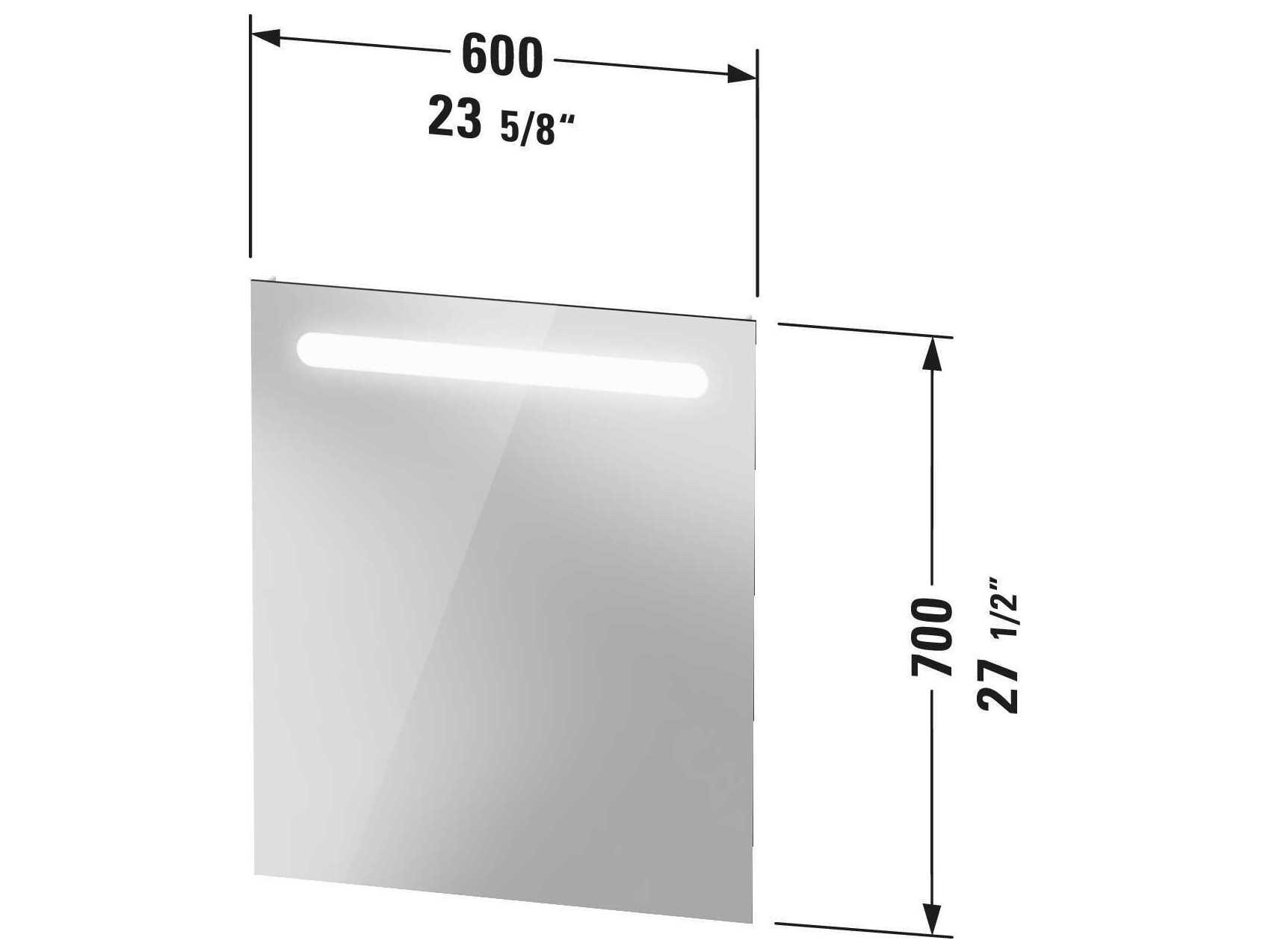 Duravit Duravit No.1 24'' LED Wall Mirror - White